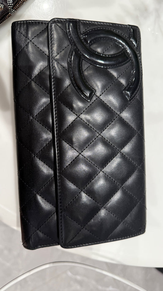 Chanel - Flap Wallet - Calfskin - Black - (Other)