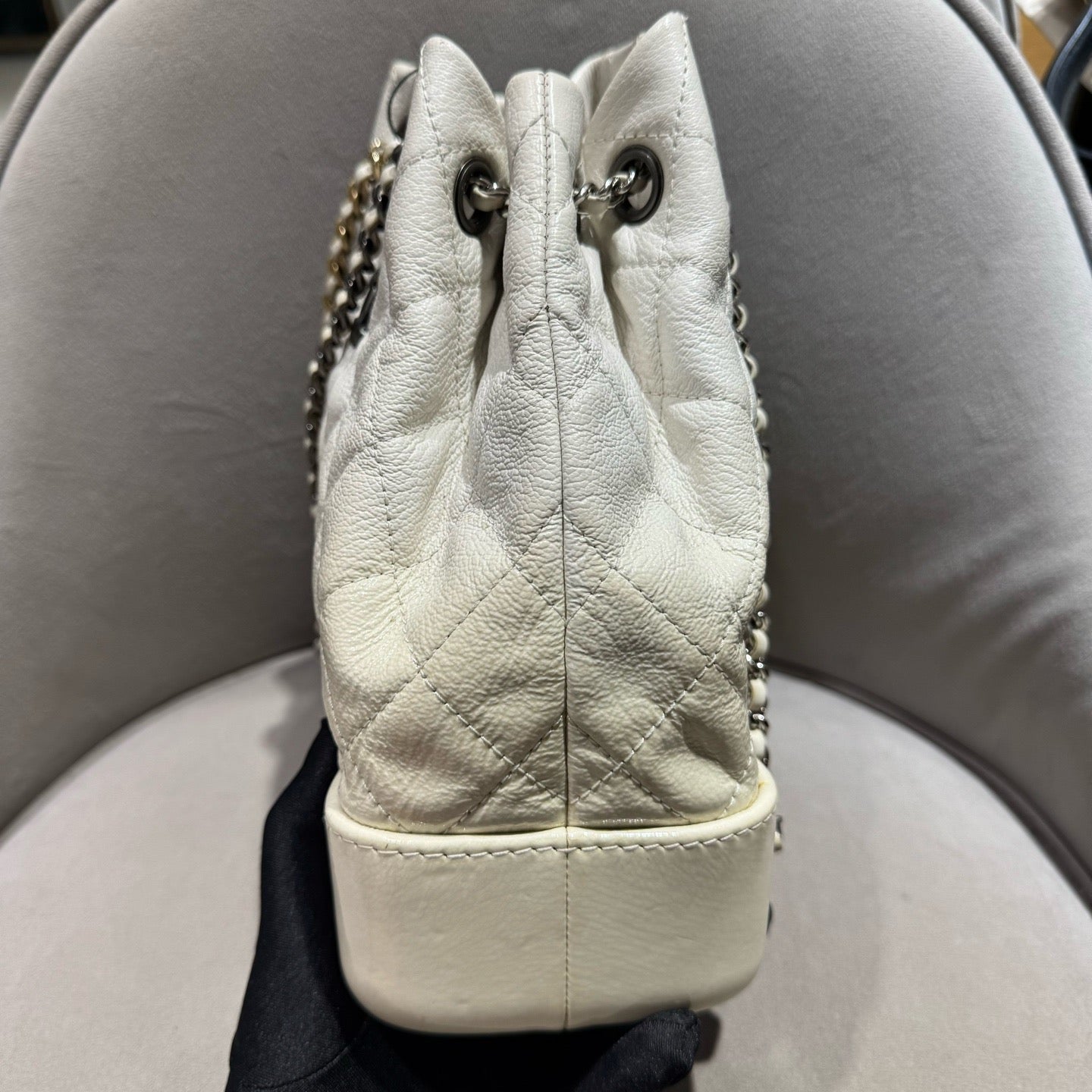 Chanel - Gabrielle Backpack - Aged calfskin and smooth leather - Beige - (Small)