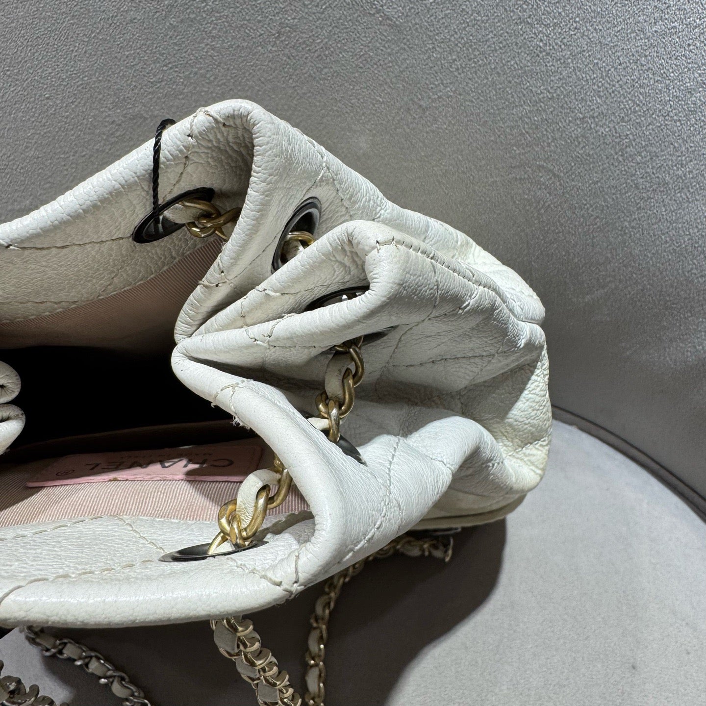 Chanel - Gabrielle Backpack - Aged calfskin and smooth leather - Beige - (Small)