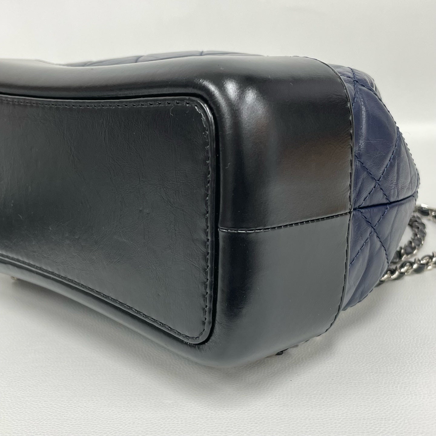 Chanel - Gabrielle Backpack - Aged calfskin leather and smooth calfskin leather - Blue and Black - (Medium)