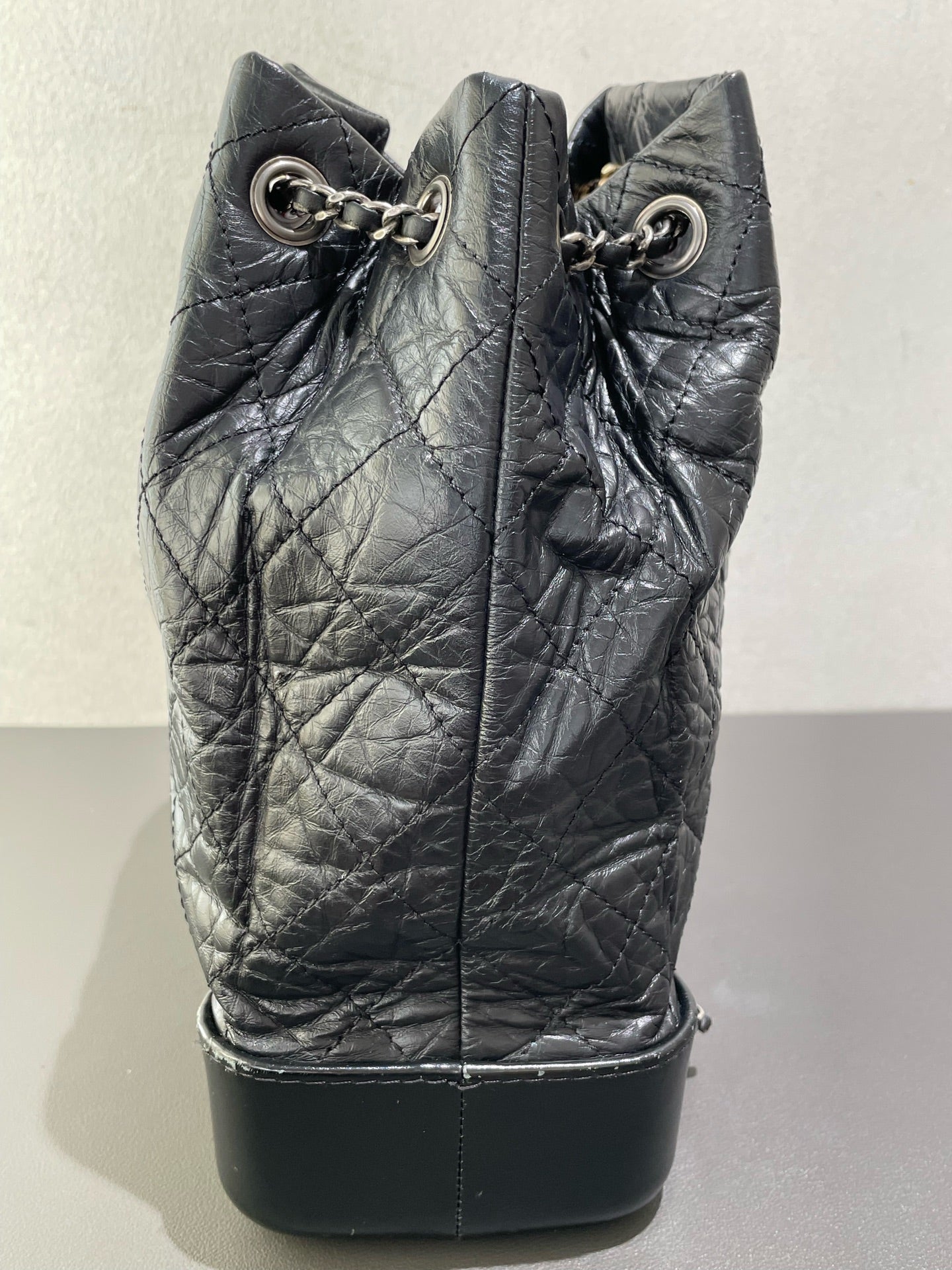 Chanel - Gabrielle Backpack - Leather - Black - (Medium)