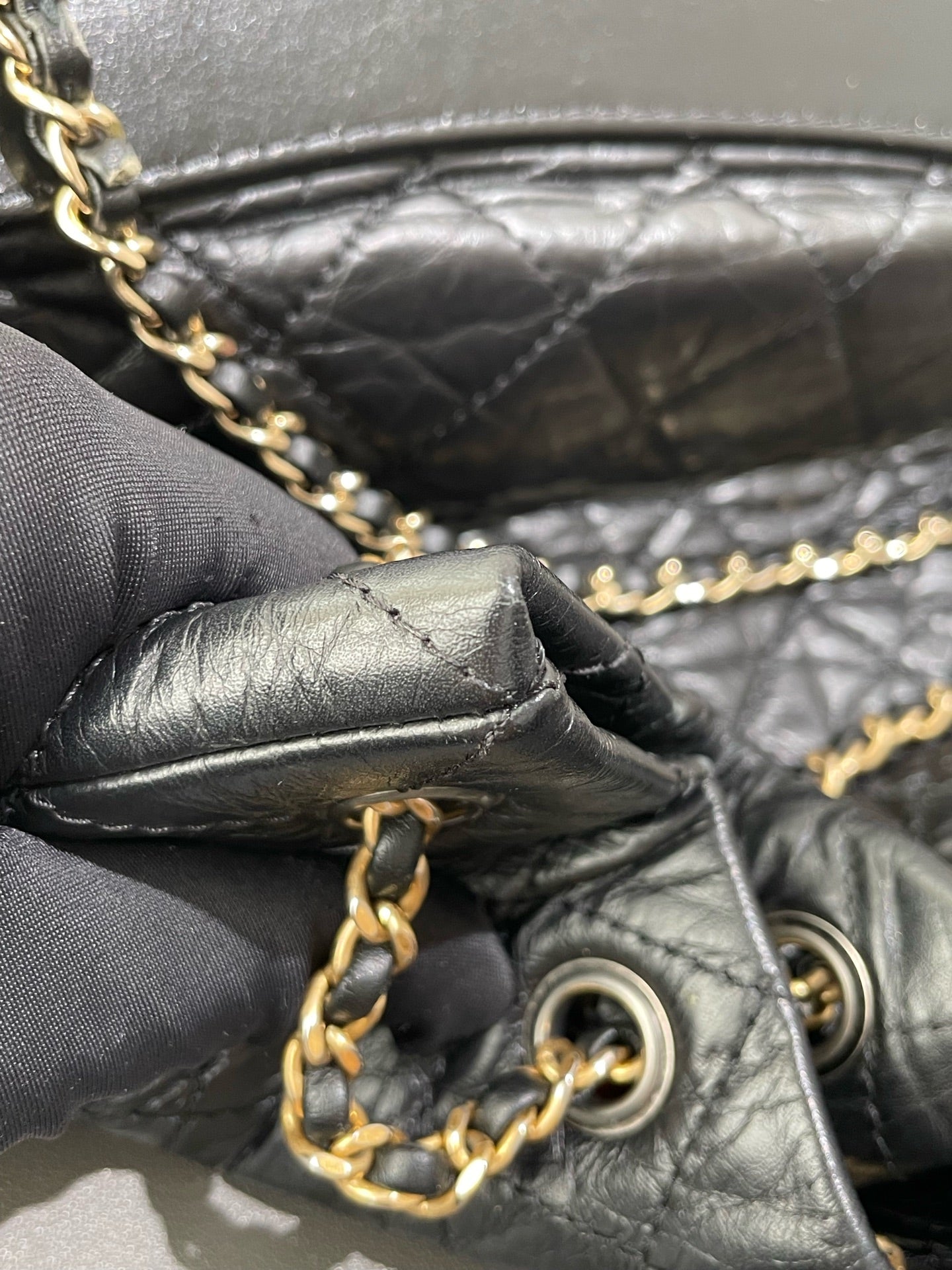 Chanel - Gabrielle Backpack - Leather - Black - (Medium)