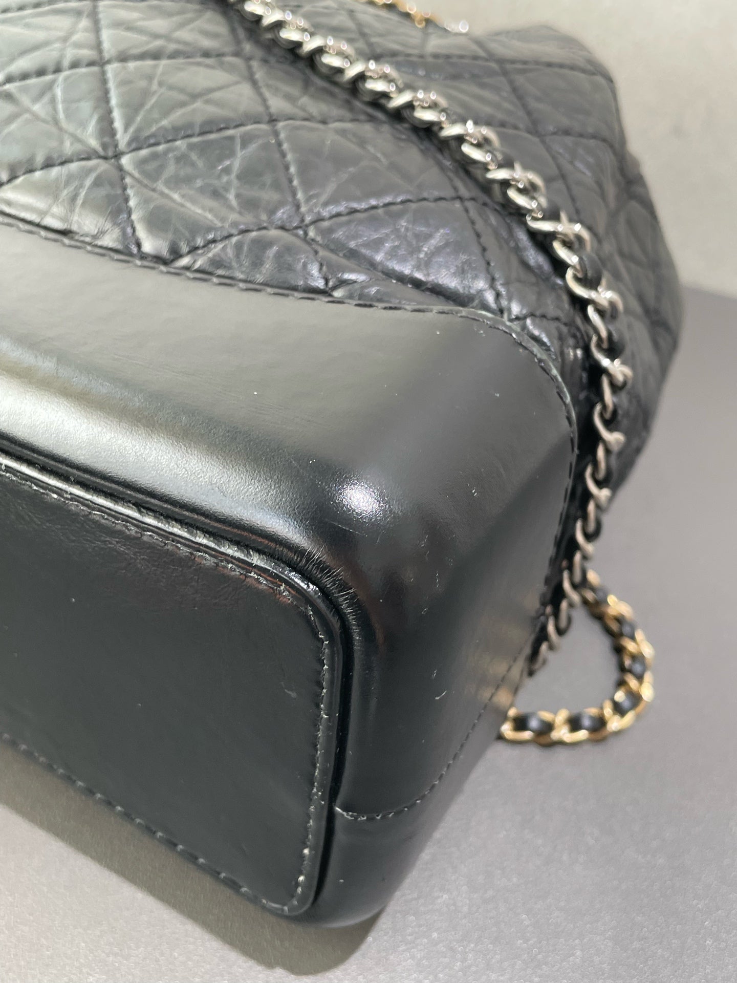 Chanel - Gabrielle Backpack - Leather - Black - (Medium)