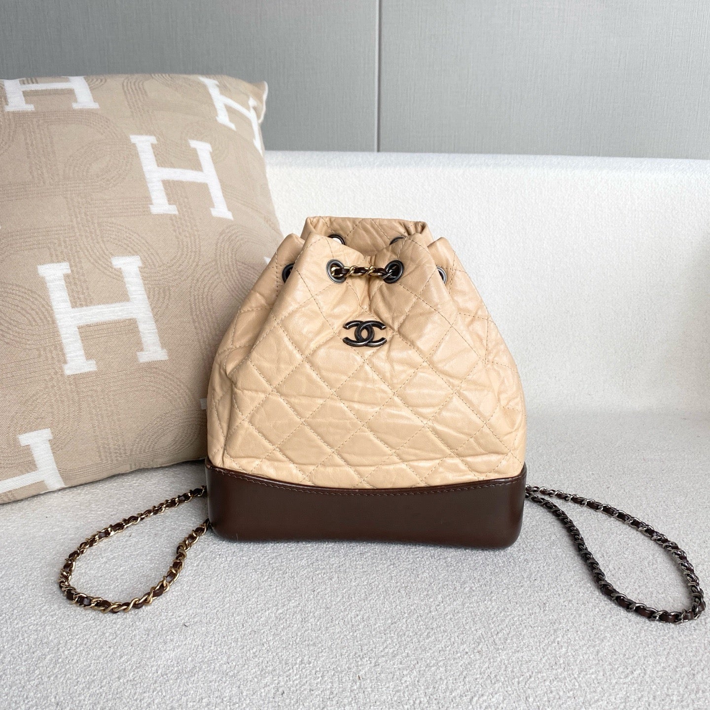 Chanel - Gabrielle Backpack - Leather - Multicolour - (Small)