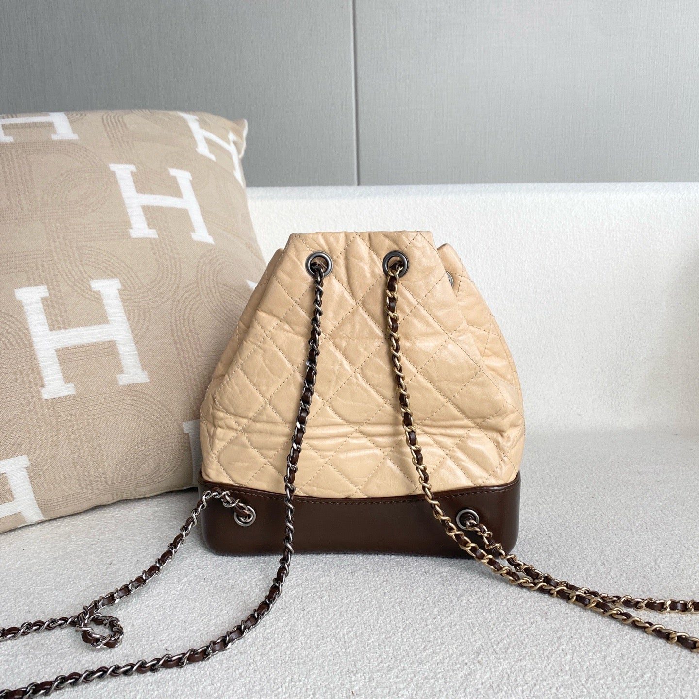 Chanel - Gabrielle Backpack - Leather - Multicolour - (Small)