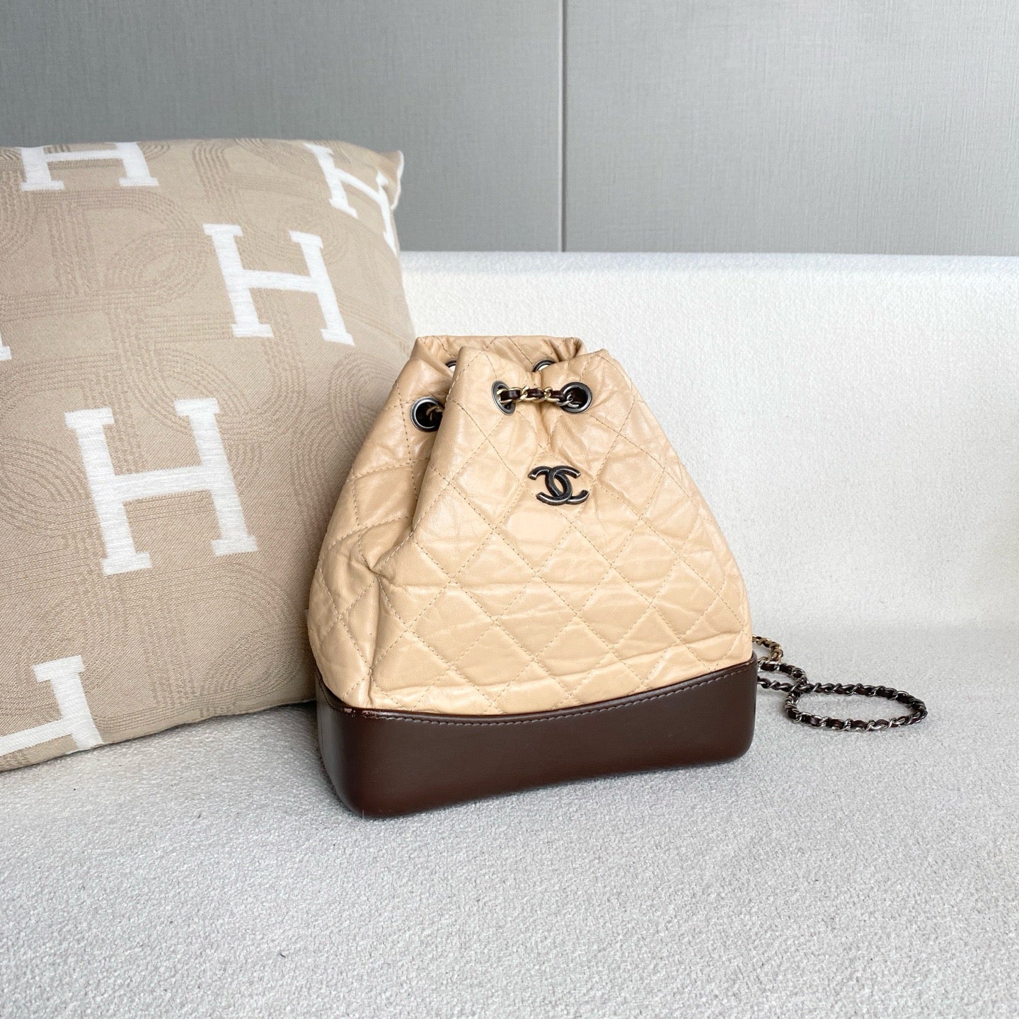 Chanel - Gabrielle Backpack - Leather - Multicolour - (Small)