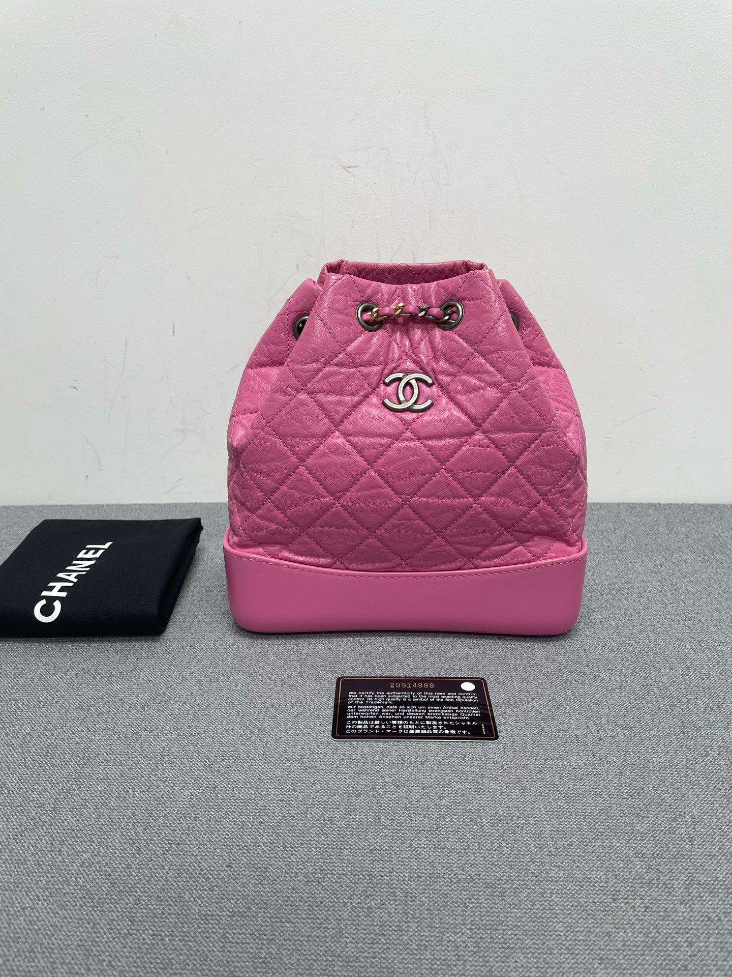 Chanel - Gabrielle Backpack - Leather - Pink - (small)