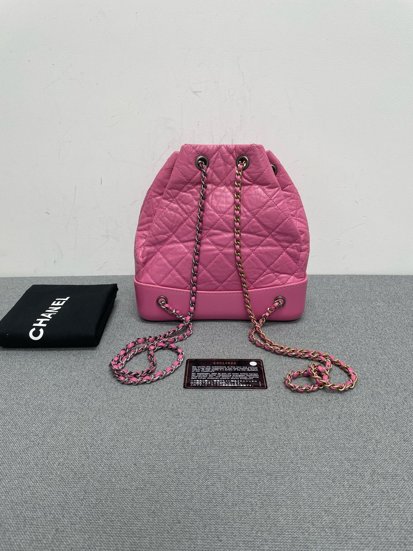 Chanel - Gabrielle Backpack - Leather - Pink - (small)