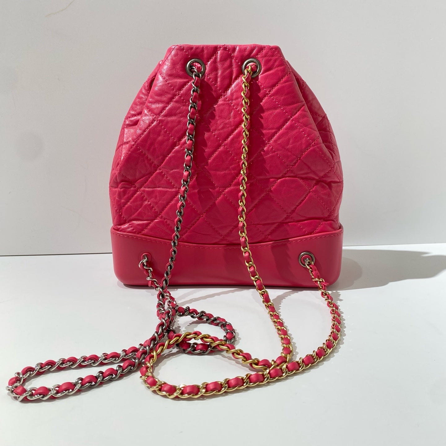 Chanel - Gabrielle Backpack - Leather - Pink - (small)