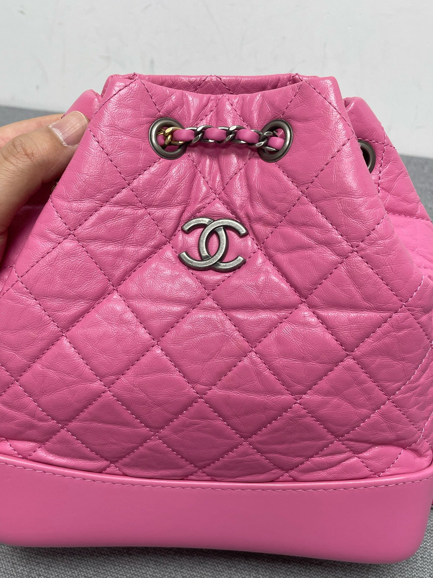 Chanel - Gabrielle Backpack - Leather - Pink - (small)