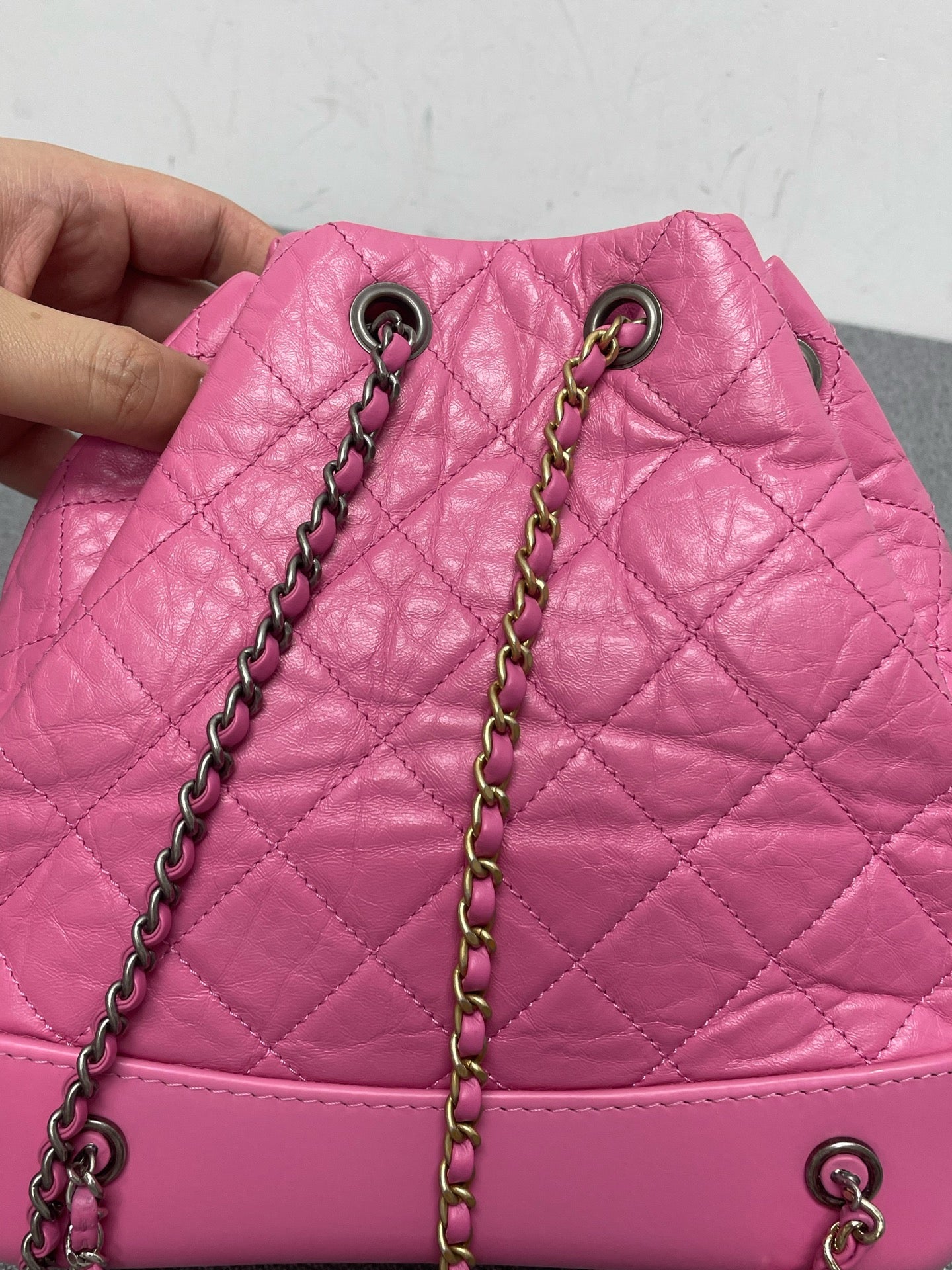 Chanel - Gabrielle Backpack - Leather - Pink - (small)