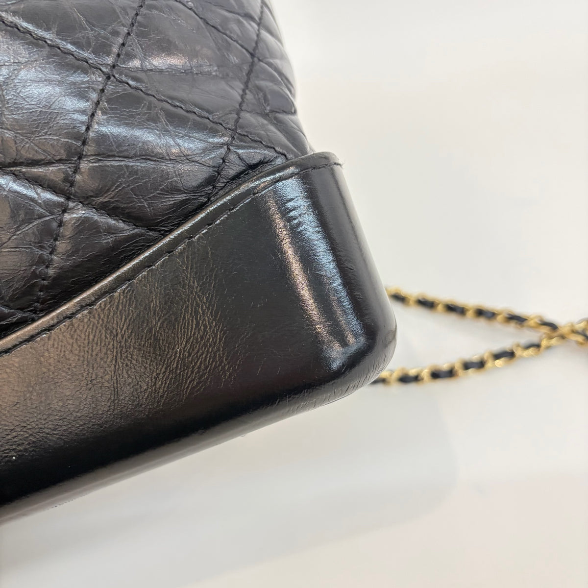 Chanel - Gabrielle Drawstring Backpack - Leather - Black - (small)