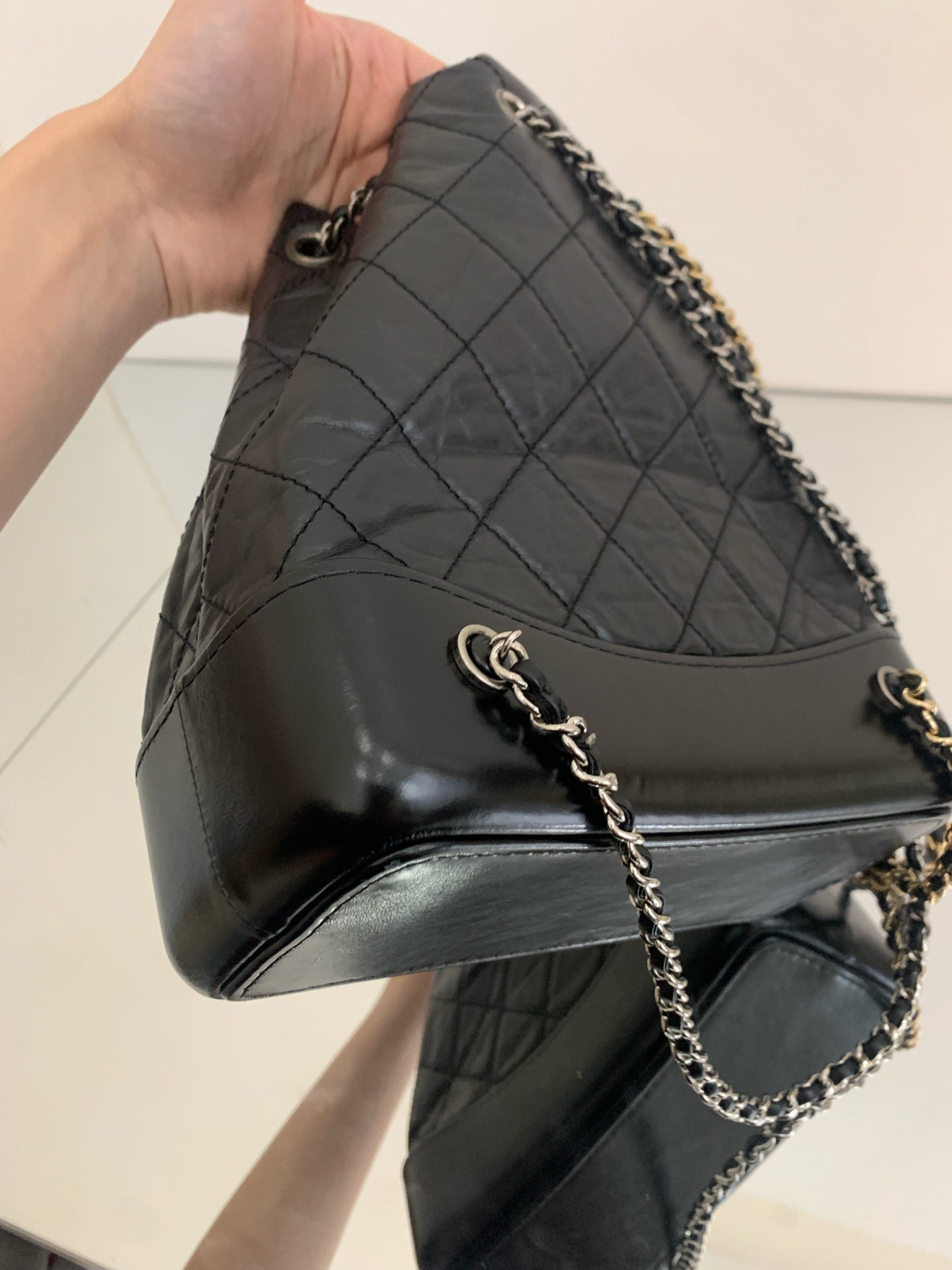Chanel - Gabrielle Hobo Backpack - Cowhide leather - Black - (Small)