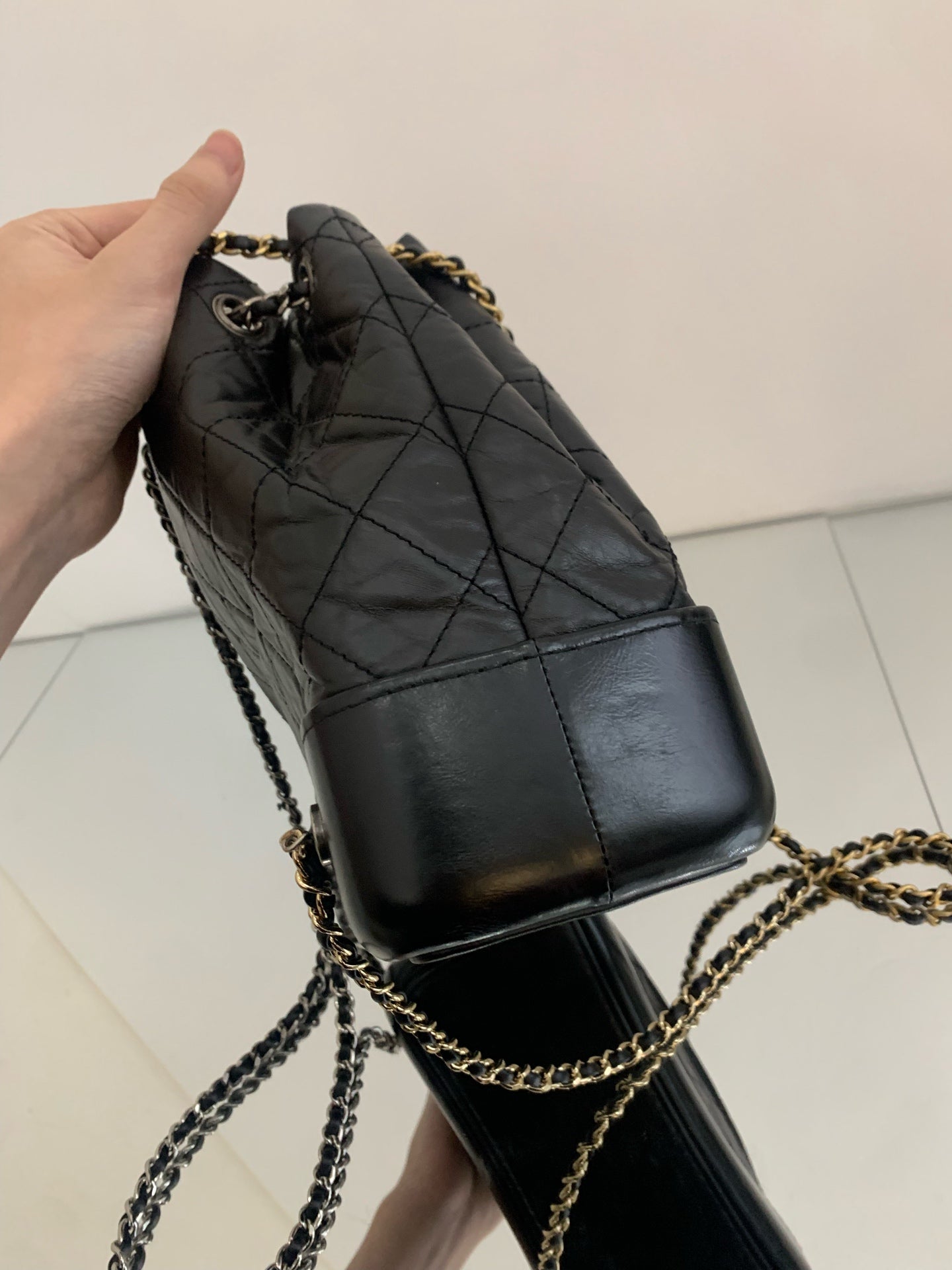 Chanel - Gabrielle Hobo Backpack - Cowhide leather - Black - (Small)