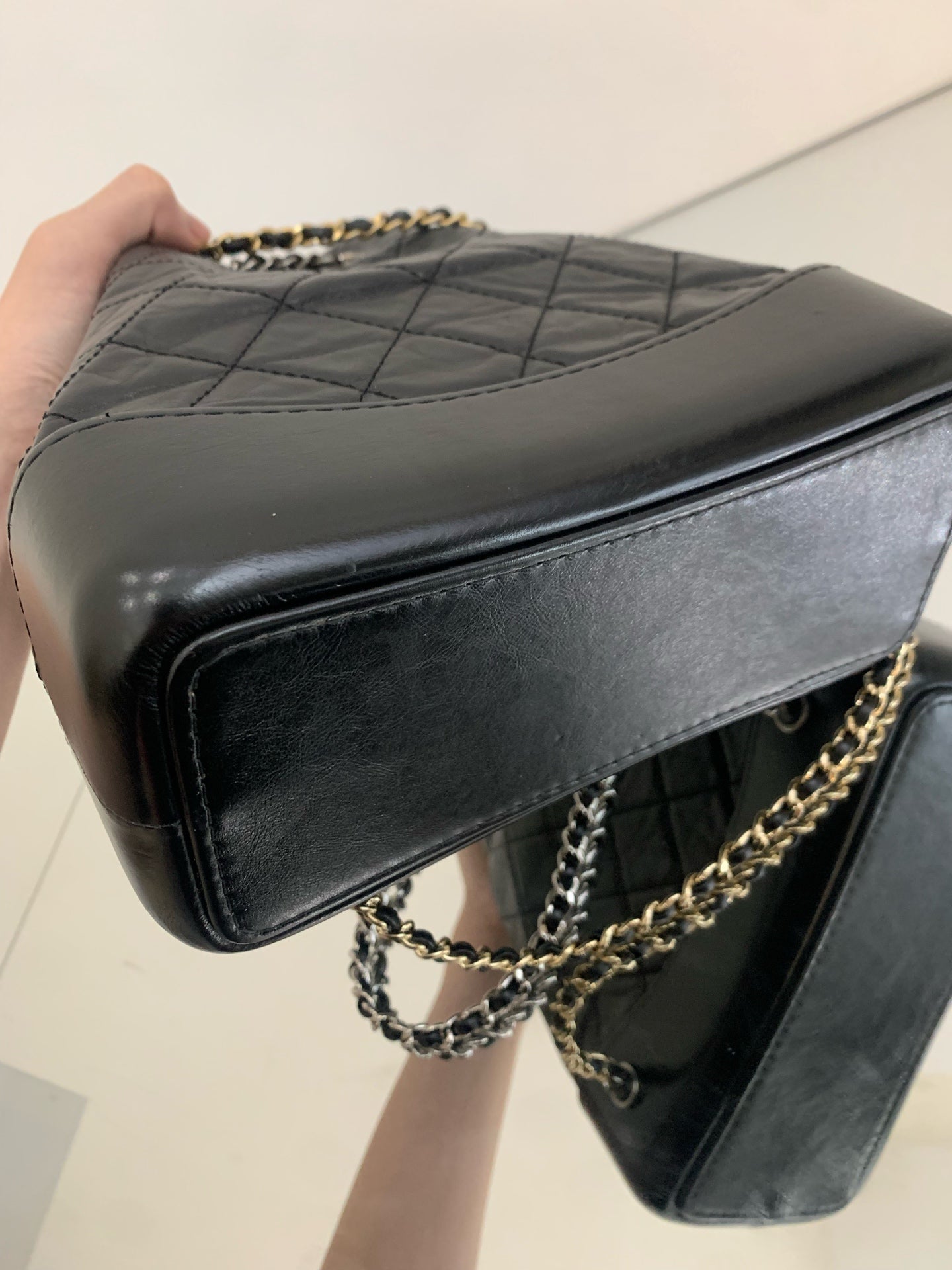 Chanel - Gabrielle Hobo Backpack - Cowhide leather - Black - (Small)