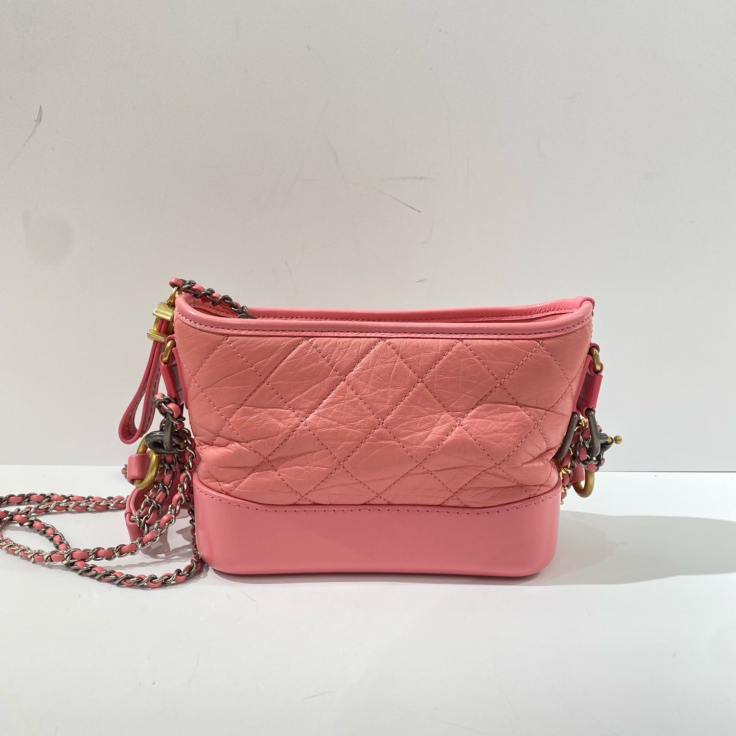 Chanel - Gabrielle Hobo Bag - Aged calfskin and smooth calfskin leather - Pink - (Mini)