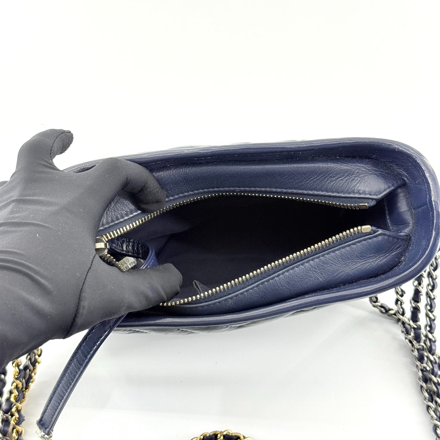 Chanel - Gabrielle Hobo Bag - Aged calfskin leather - Blue - (Small)
