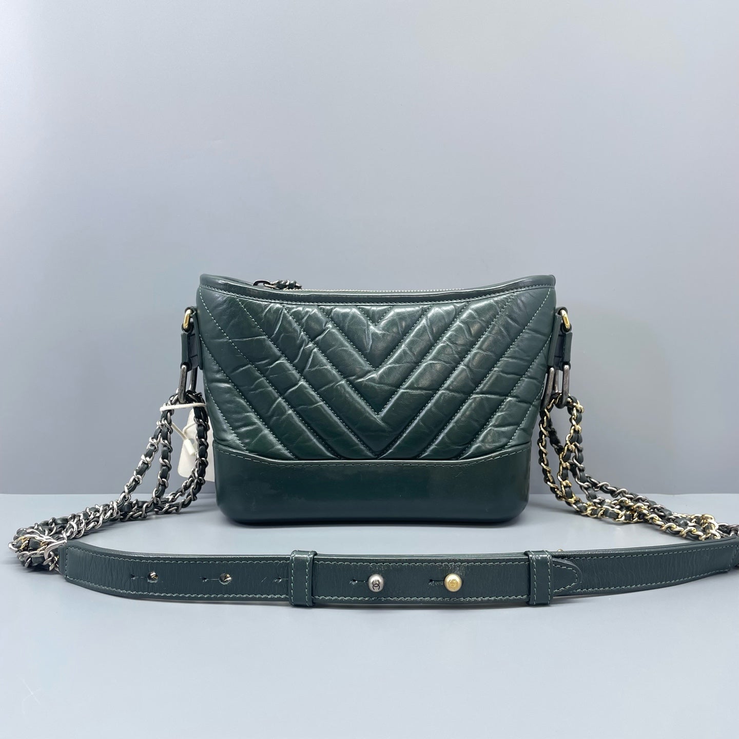 Chanel - Gabrielle Hobo Bag - Aged calfskin leather - Green - (Small)