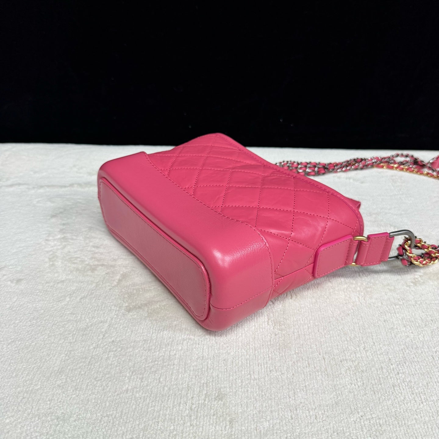 Chanel - Gabrielle Hobo Bag - Aged calfskin leather - Pink - (small)