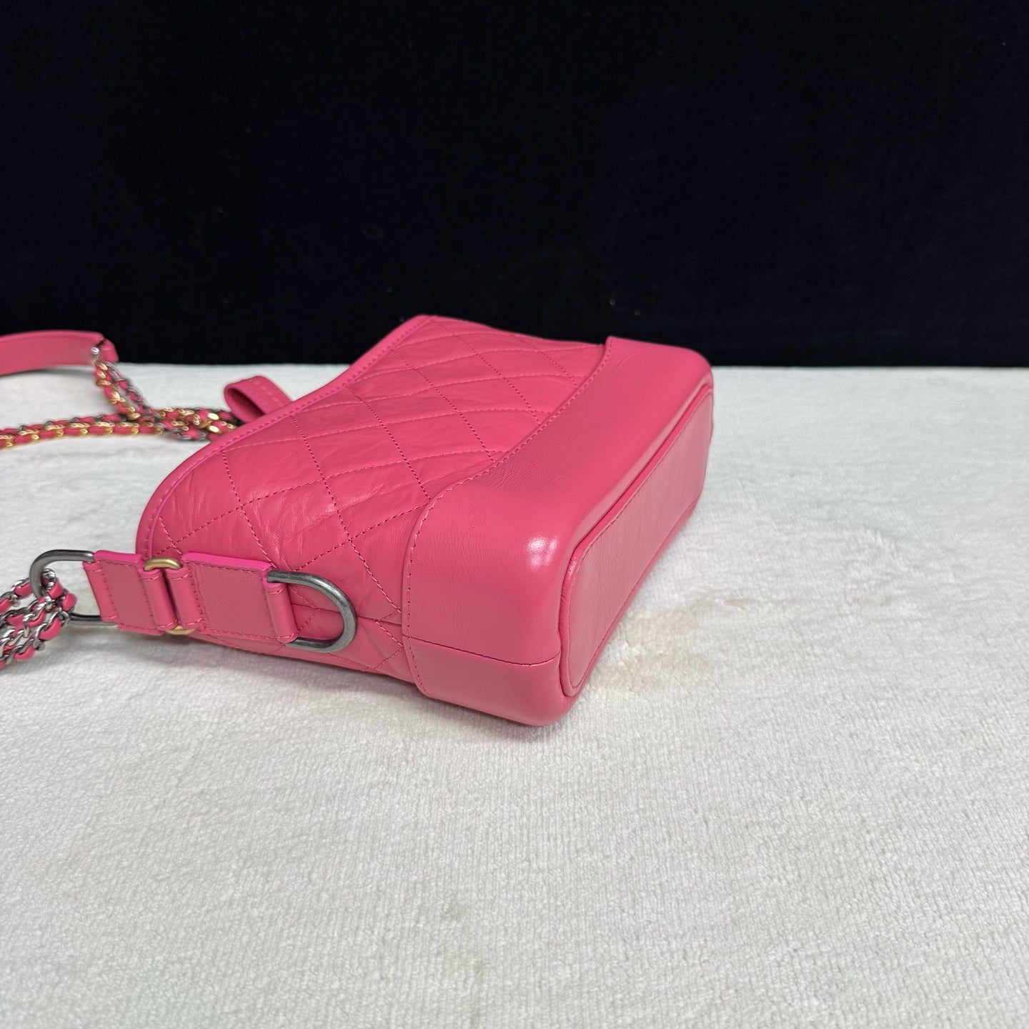 Chanel - Gabrielle Hobo Bag - Aged calfskin leather - Pink - (small)