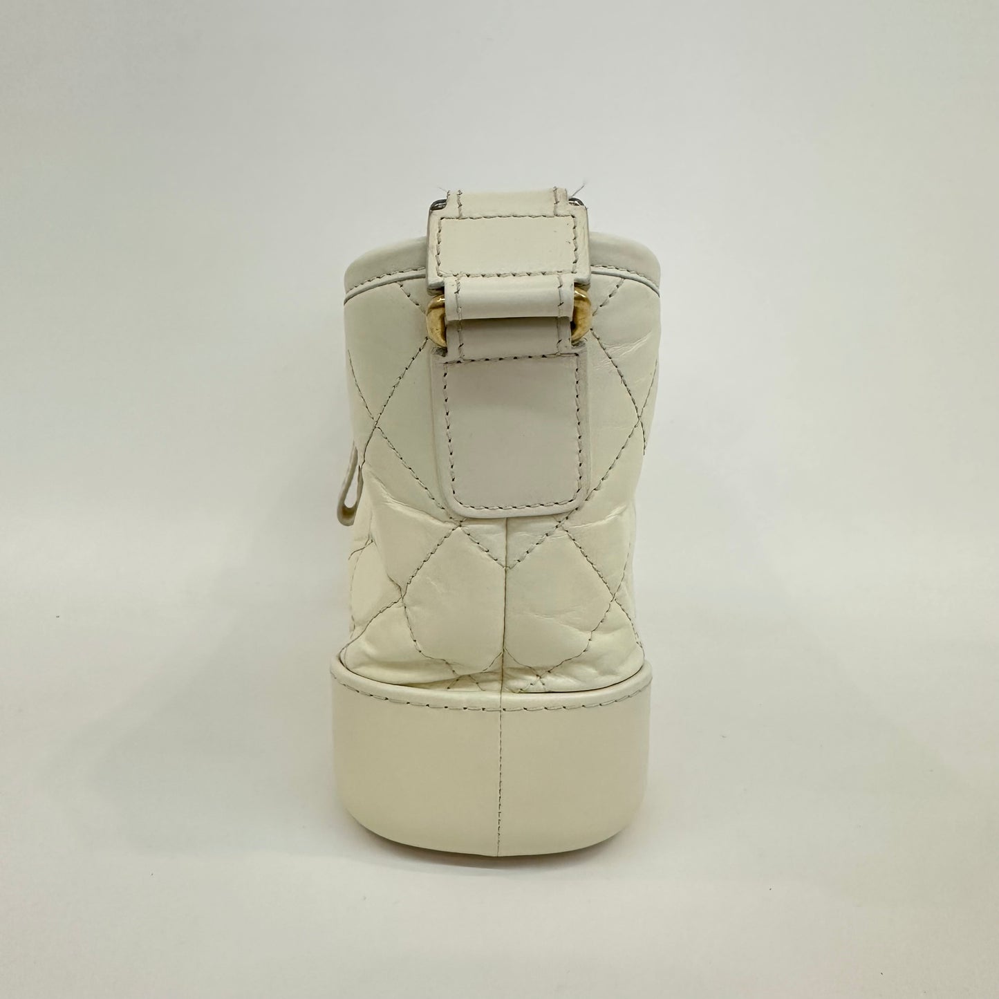 Chanel - Gabrielle Hobo Bag - Aged calfskin leather - White - (Small)