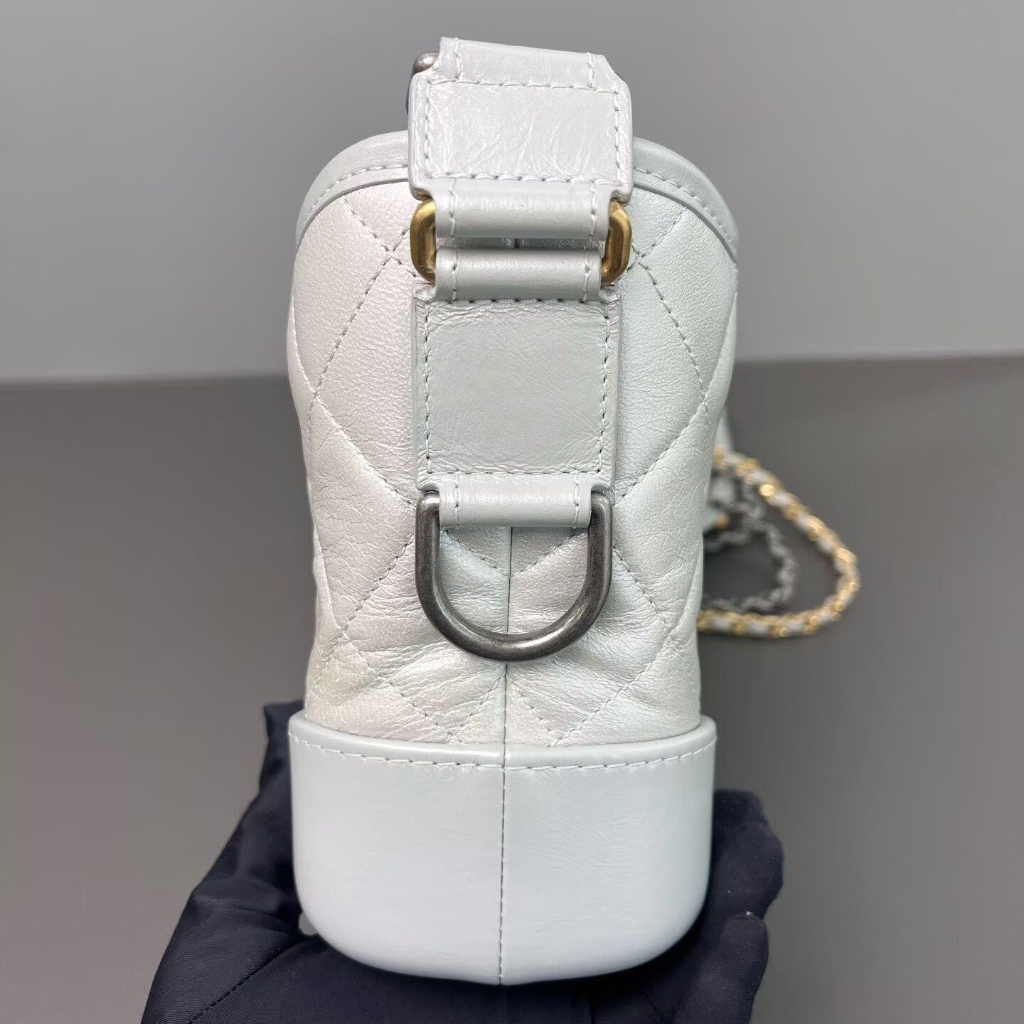 Chanel - Gabrielle Hobo Bag - Calfskin leather - Silver with Mixed-Tone Hardware - (small)