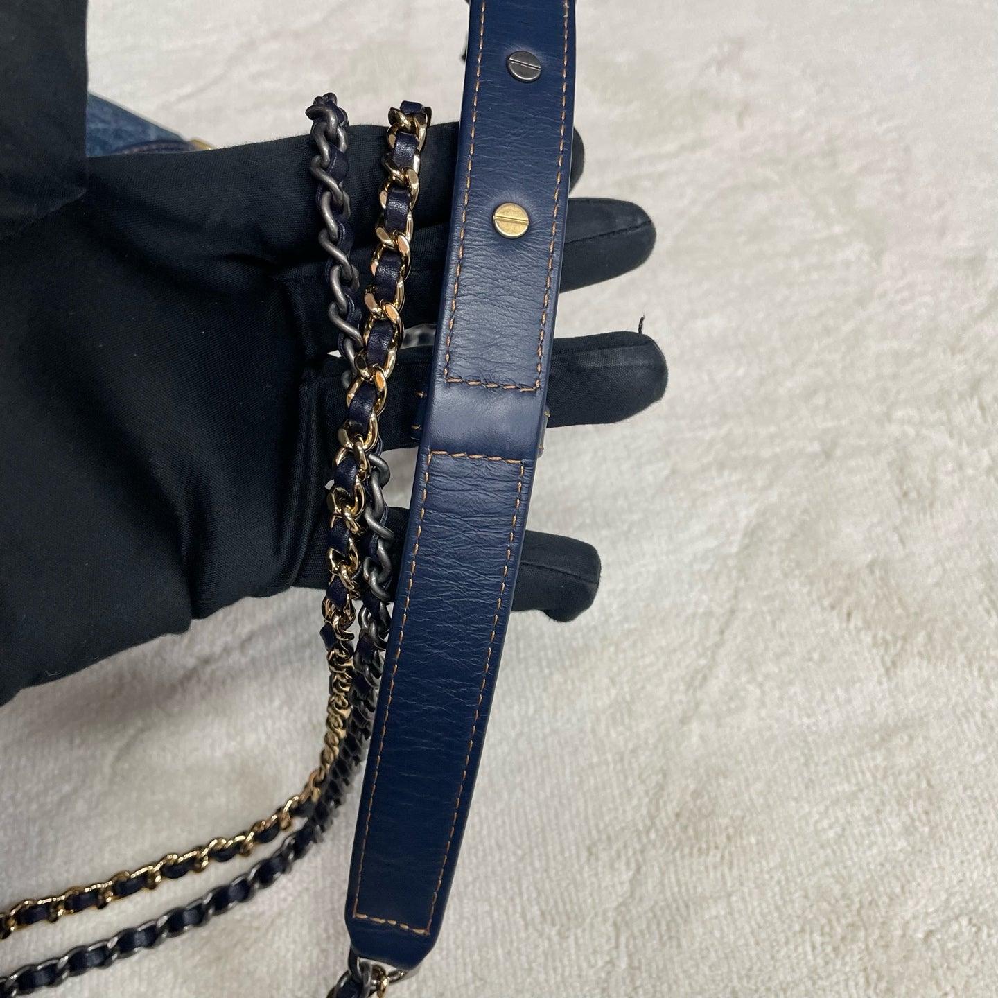 Chanel - Gabrielle Hobo Bag - Denim and leather - Blue - (medium)