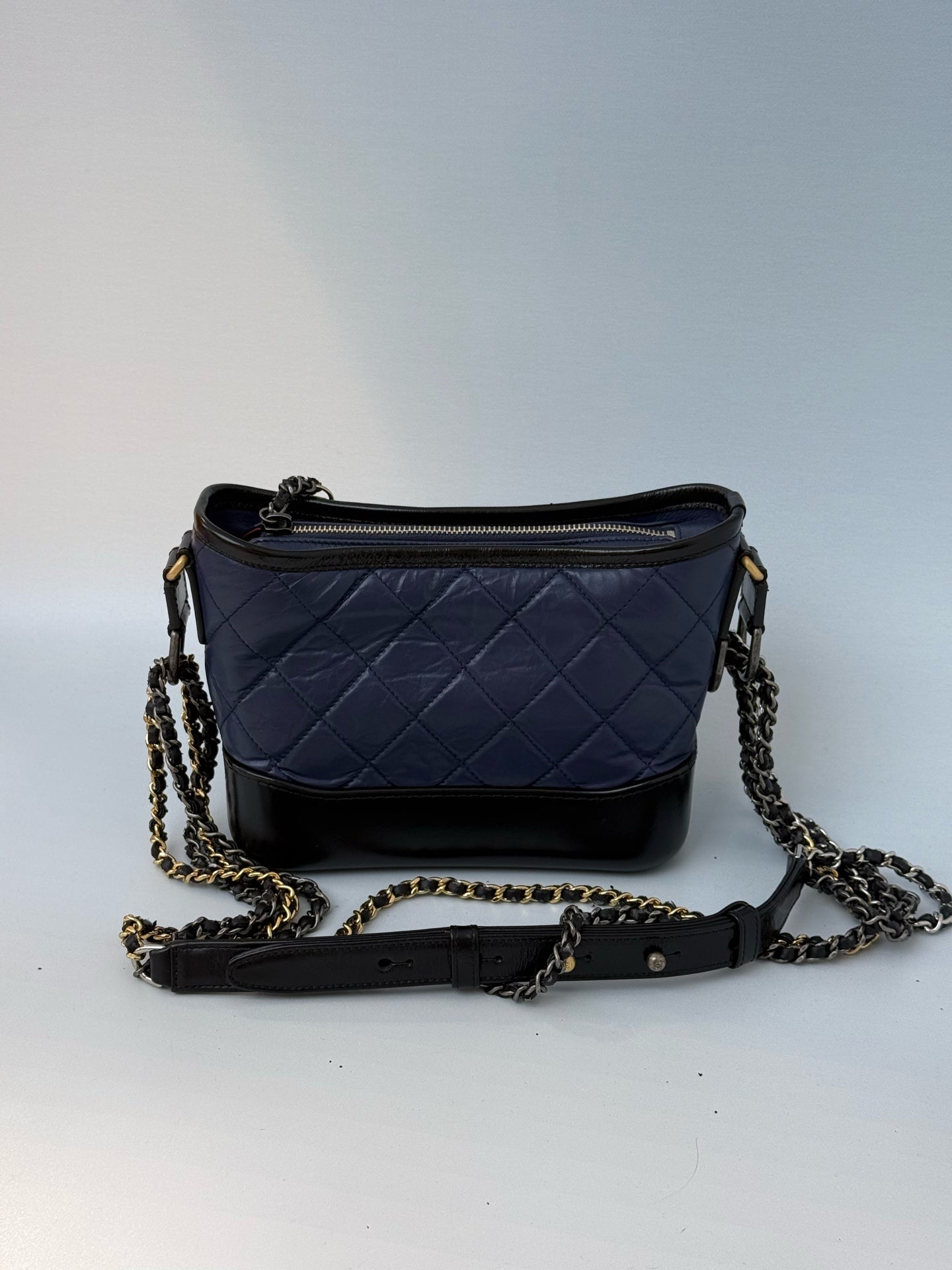 Chanel - Gabrielle Hobo Bag - Leather - Blue - (small)