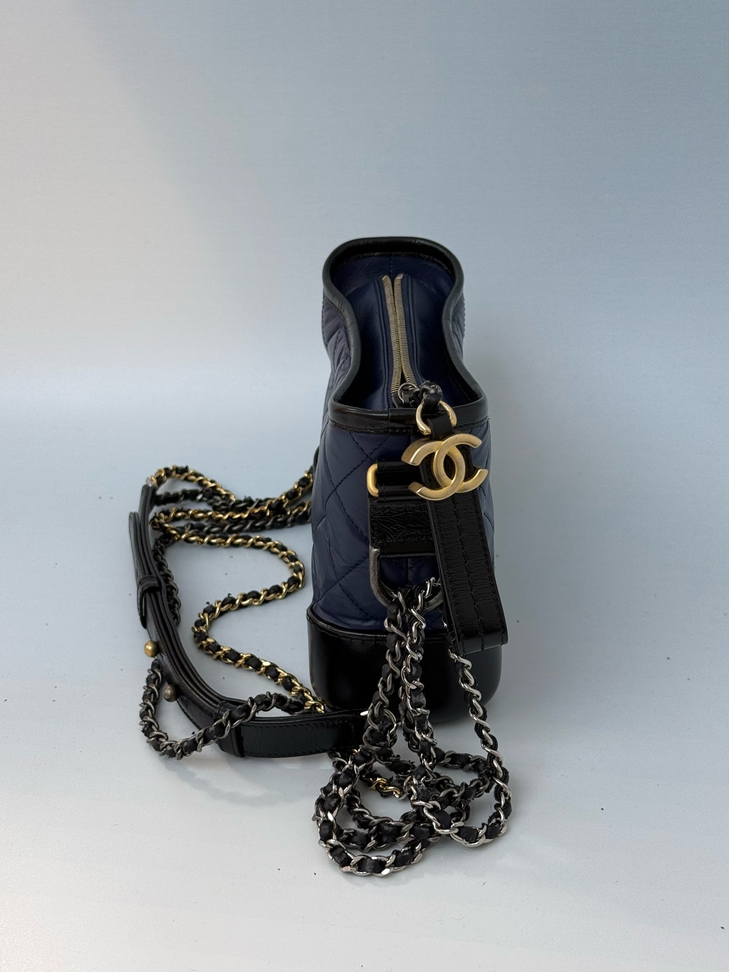 Chanel - Gabrielle Hobo Bag - Leather - Blue - (small)