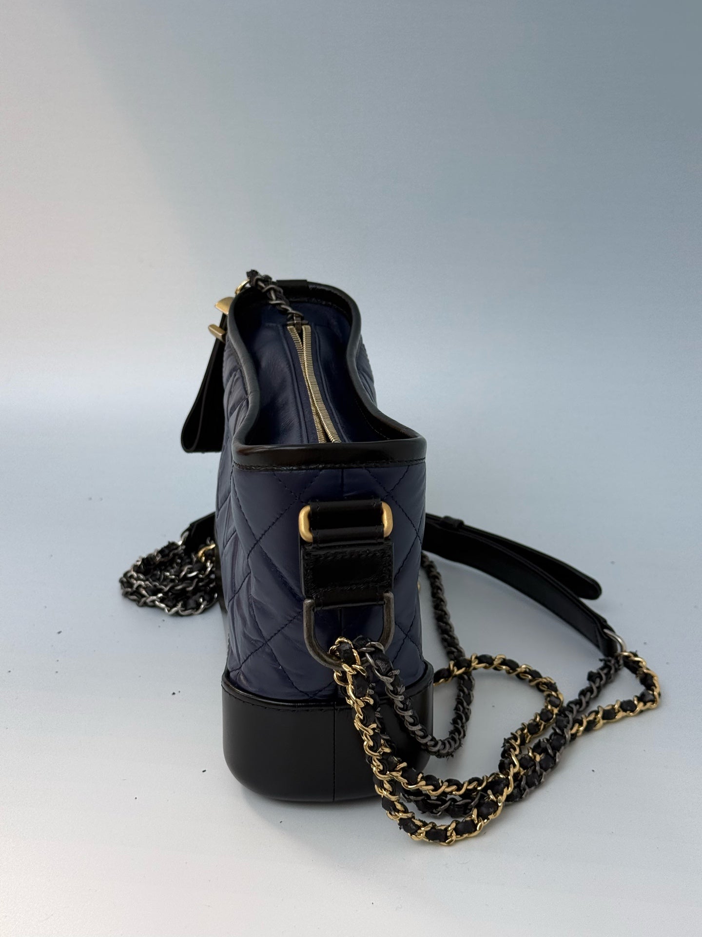 Chanel - Gabrielle Hobo Bag - Leather - Blue - (small)