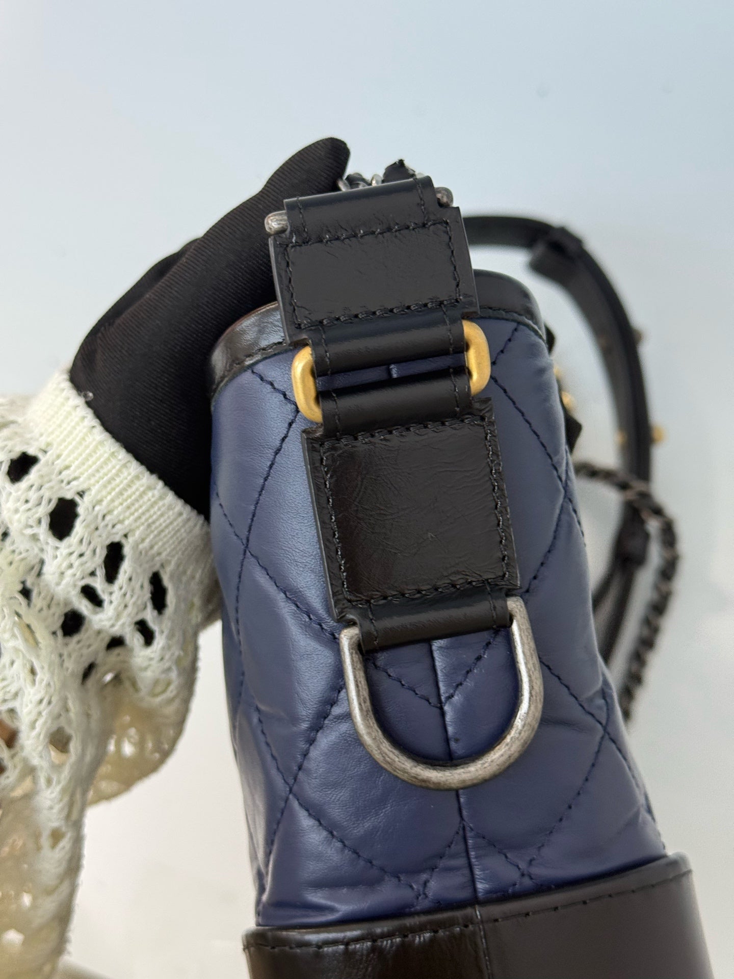 Chanel - Gabrielle Hobo Bag - Leather - Blue - (small)