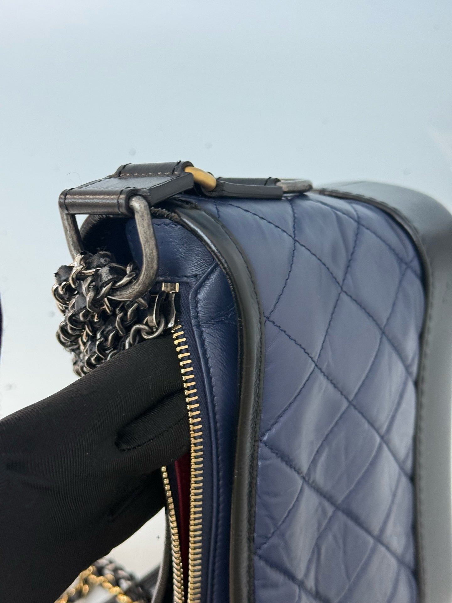 Chanel - Gabrielle Hobo Bag - Leather - Blue - (small)