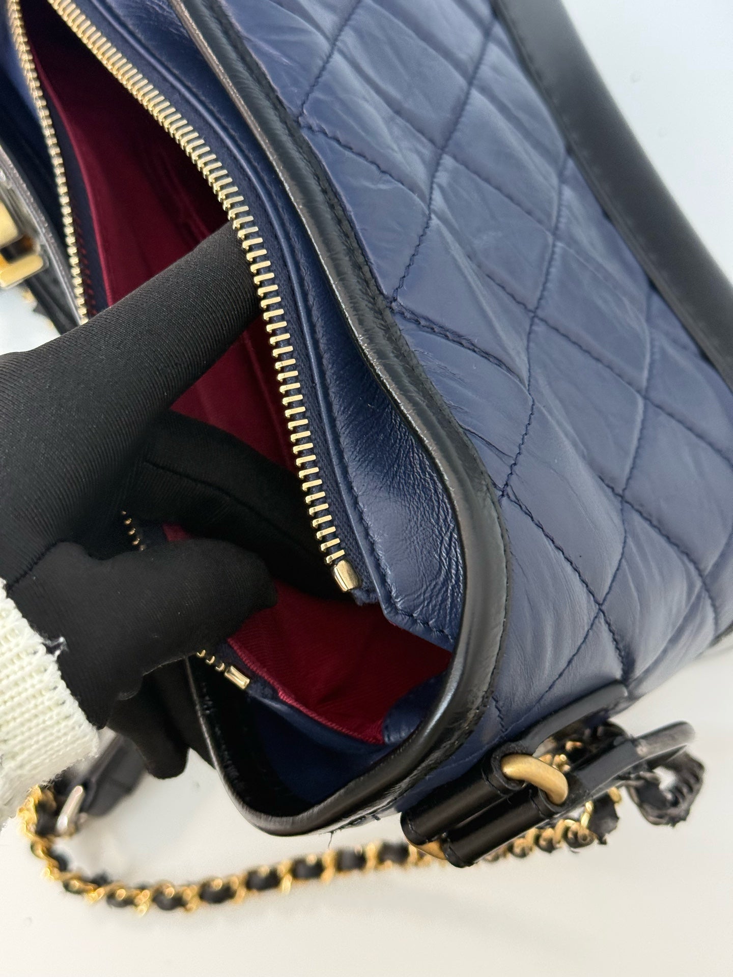 Chanel - Gabrielle Hobo Bag - Leather - Blue - (small)