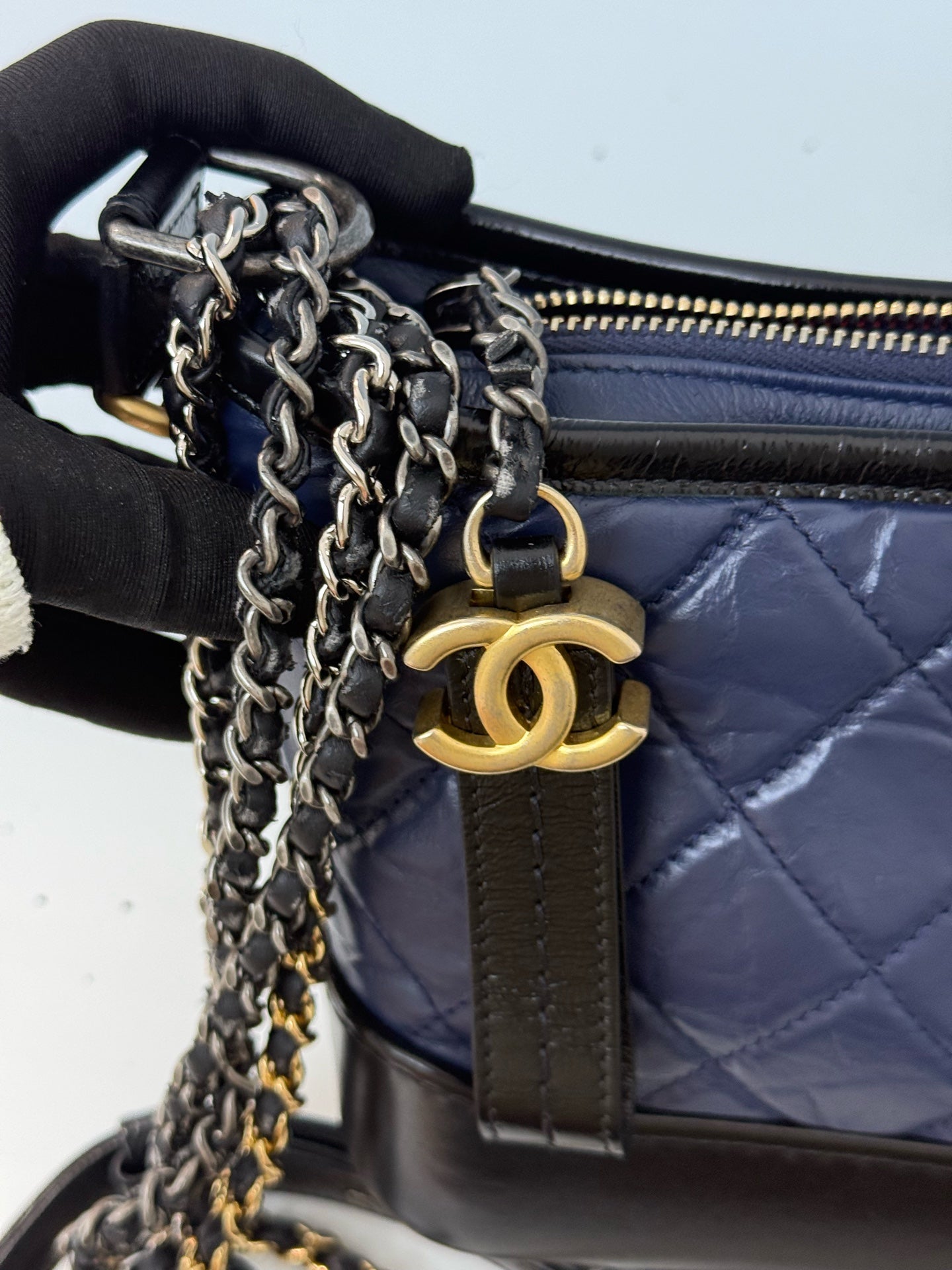 Chanel - Gabrielle Hobo Bag - Leather - Blue - (small)