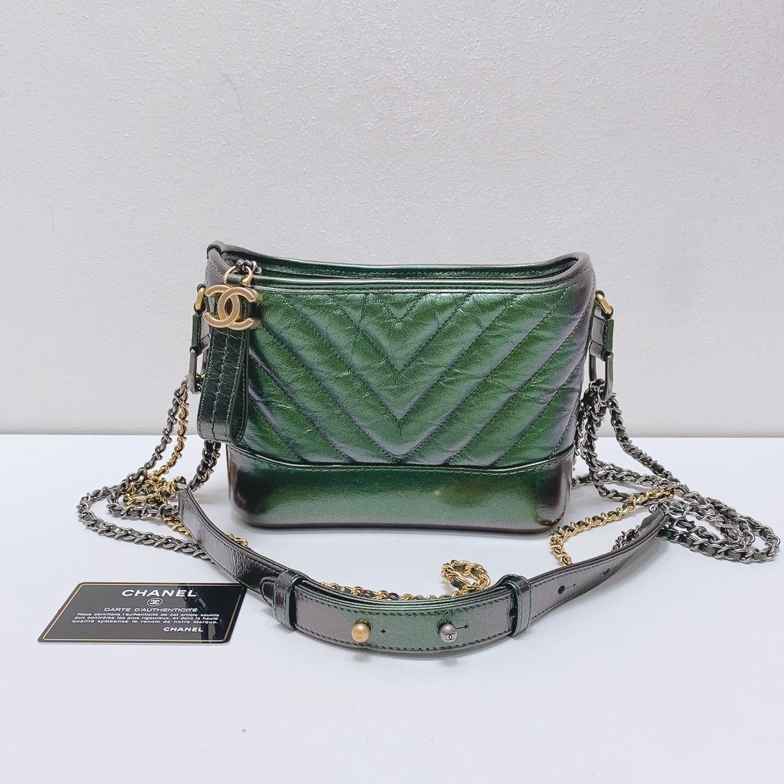 Chanel - Gabrielle Hobo Bag - Leather - Green - (small)