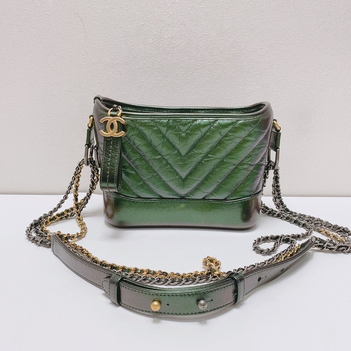 Chanel - Gabrielle Hobo Bag - Leather - Green - (small)