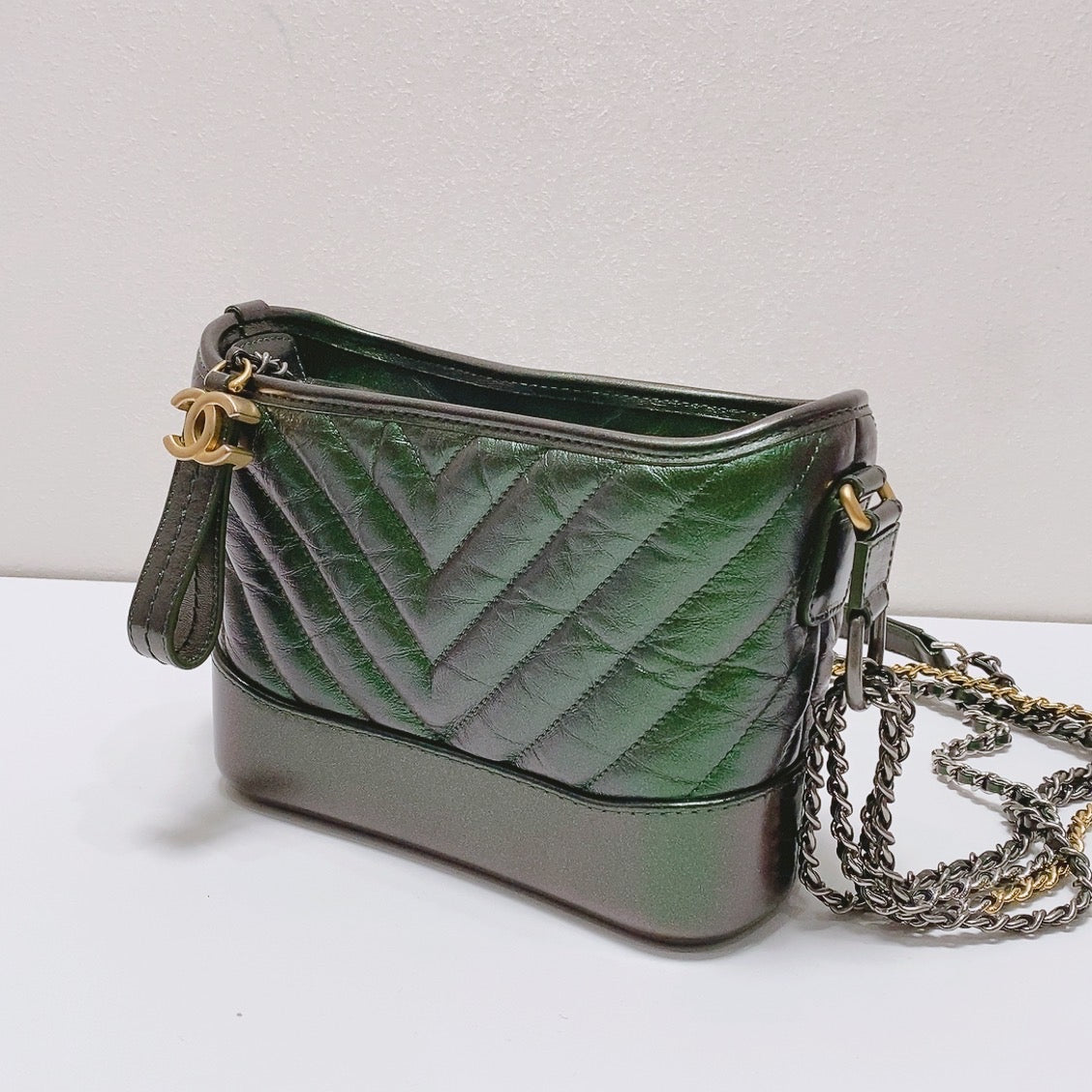 Chanel - Gabrielle Hobo Bag - Leather - Green - (small)