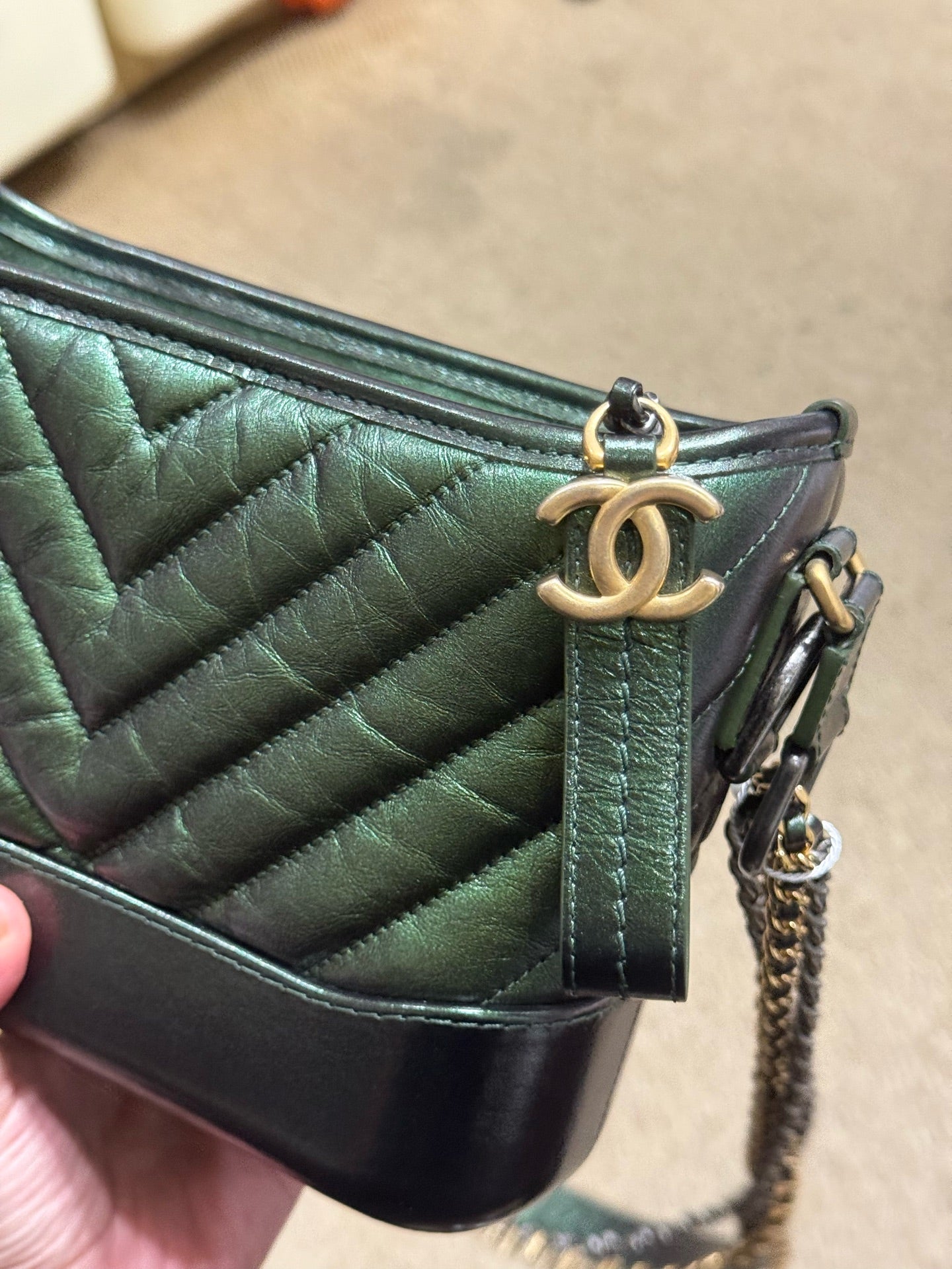 Chanel - Gabrielle Hobo Bag - Leather - Green - (small)
