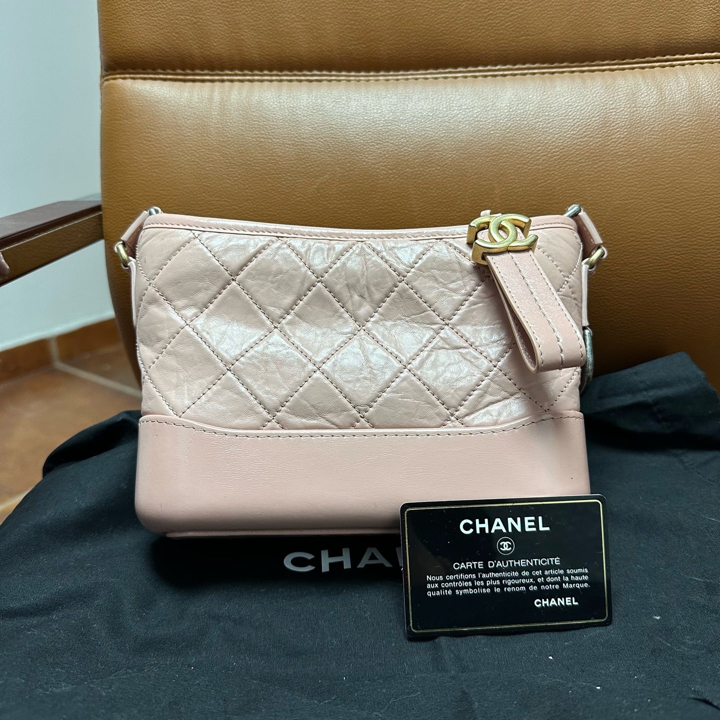 Chanel - Gabrielle Hobo Bag - Leather - Pink - (small)