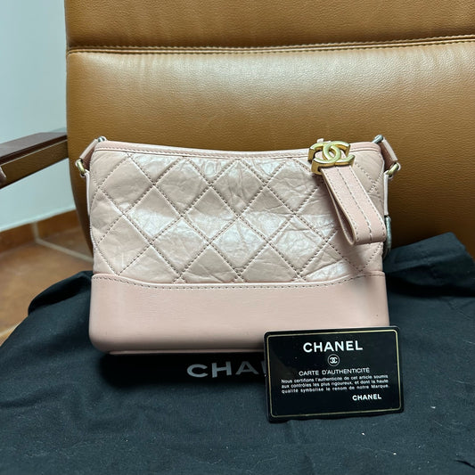 Chanel - Gabrielle Hobo Bag - Leather - Pink - (small)