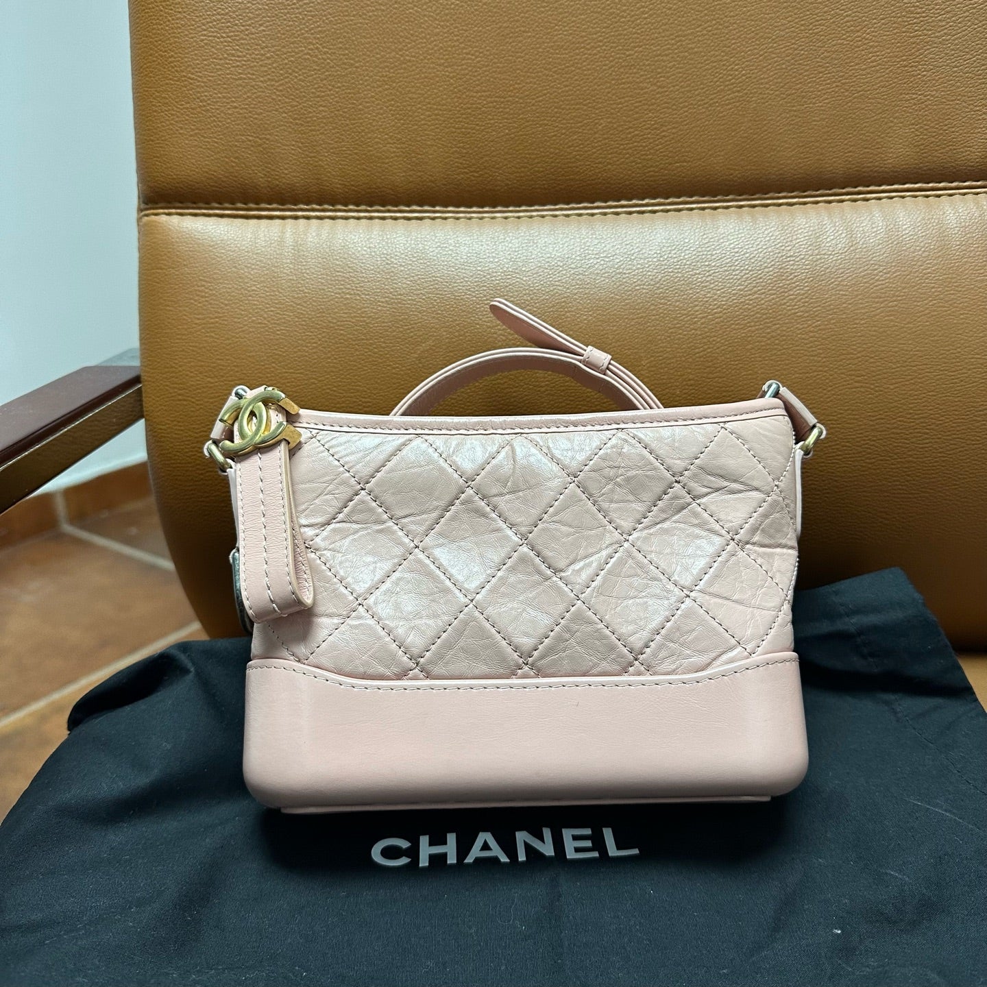 Chanel - Gabrielle Hobo Bag - Leather - Pink - (small)