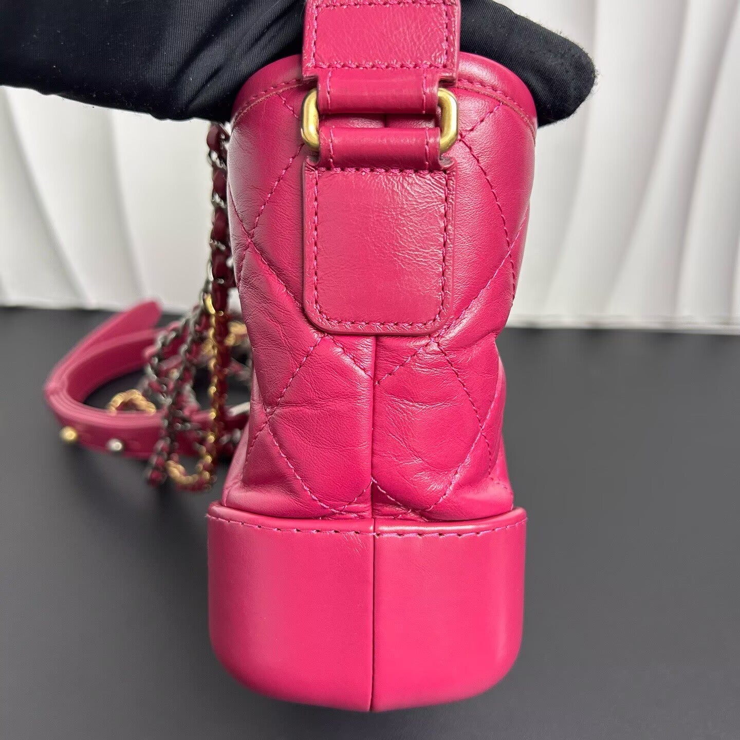 Chanel - Gabrielle Hobo Bag - Quilted cowhide leather - Fuchsia Pink - (small)