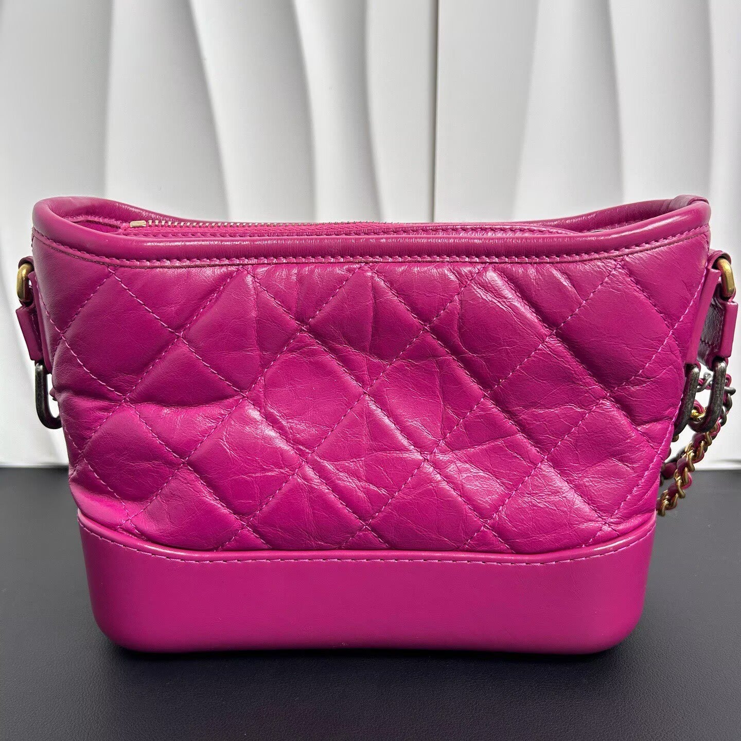 Chanel - Gabrielle Hobo Bag - Quilted cowhide leather - Fuchsia Pink - (small)