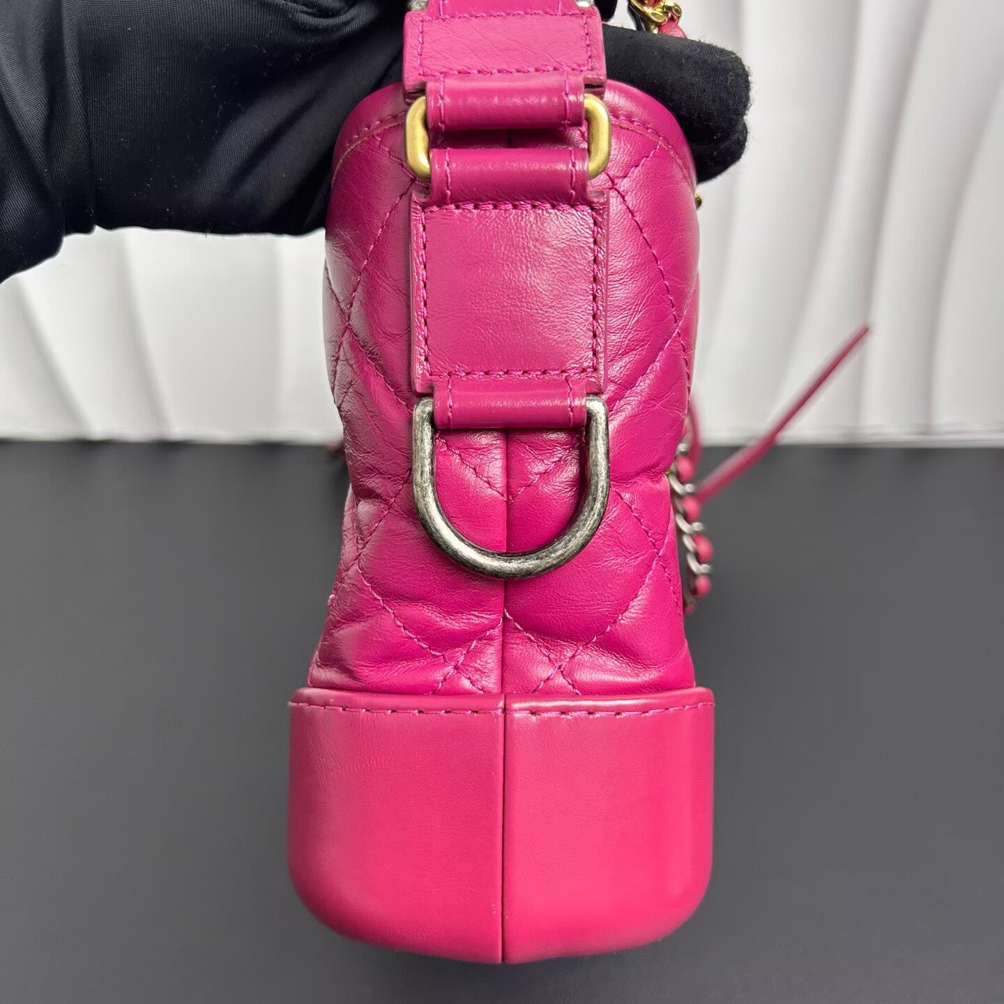 Chanel - Gabrielle Hobo Bag - Quilted cowhide leather - Fuchsia Pink - (small)