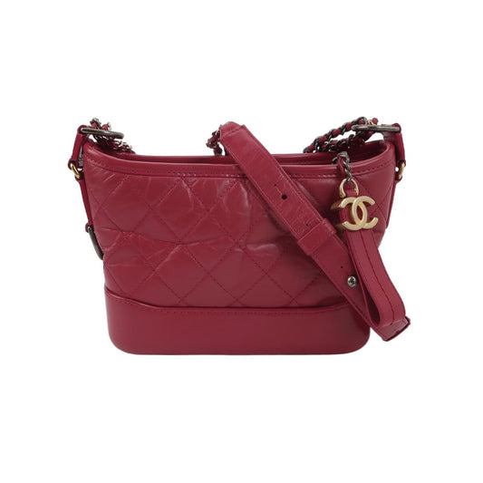 Chanel - Gabrielle Hobo Bag Small - Aged calfskin leather - Pink - (small)