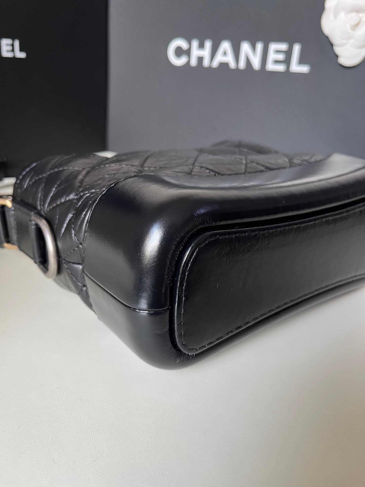 Chanel - Gabrielle Hobo - Calfskin - Black - (Small)