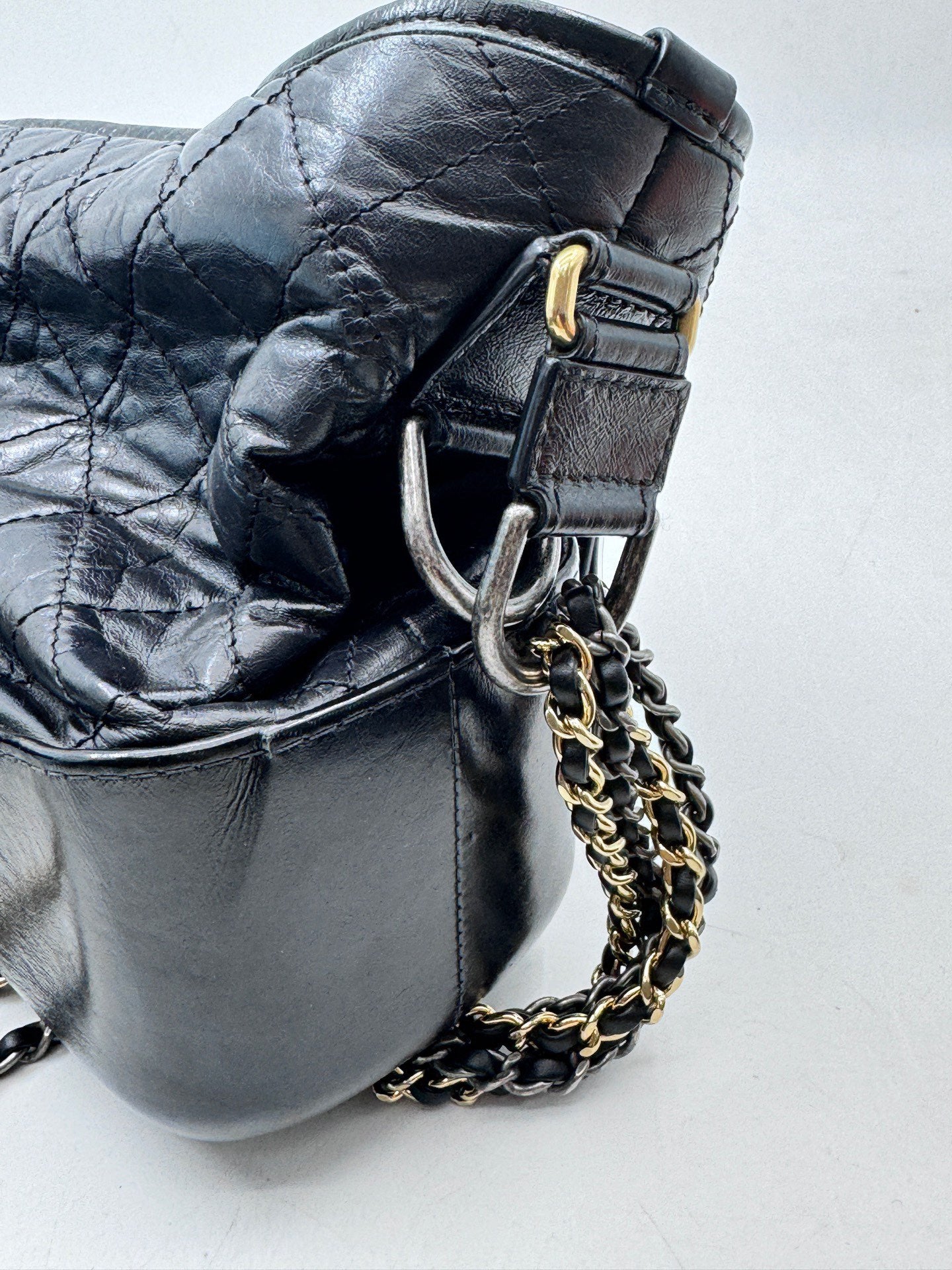 Chanel - Gabrielle Hobo - Cowhide leather - Black - (small)
