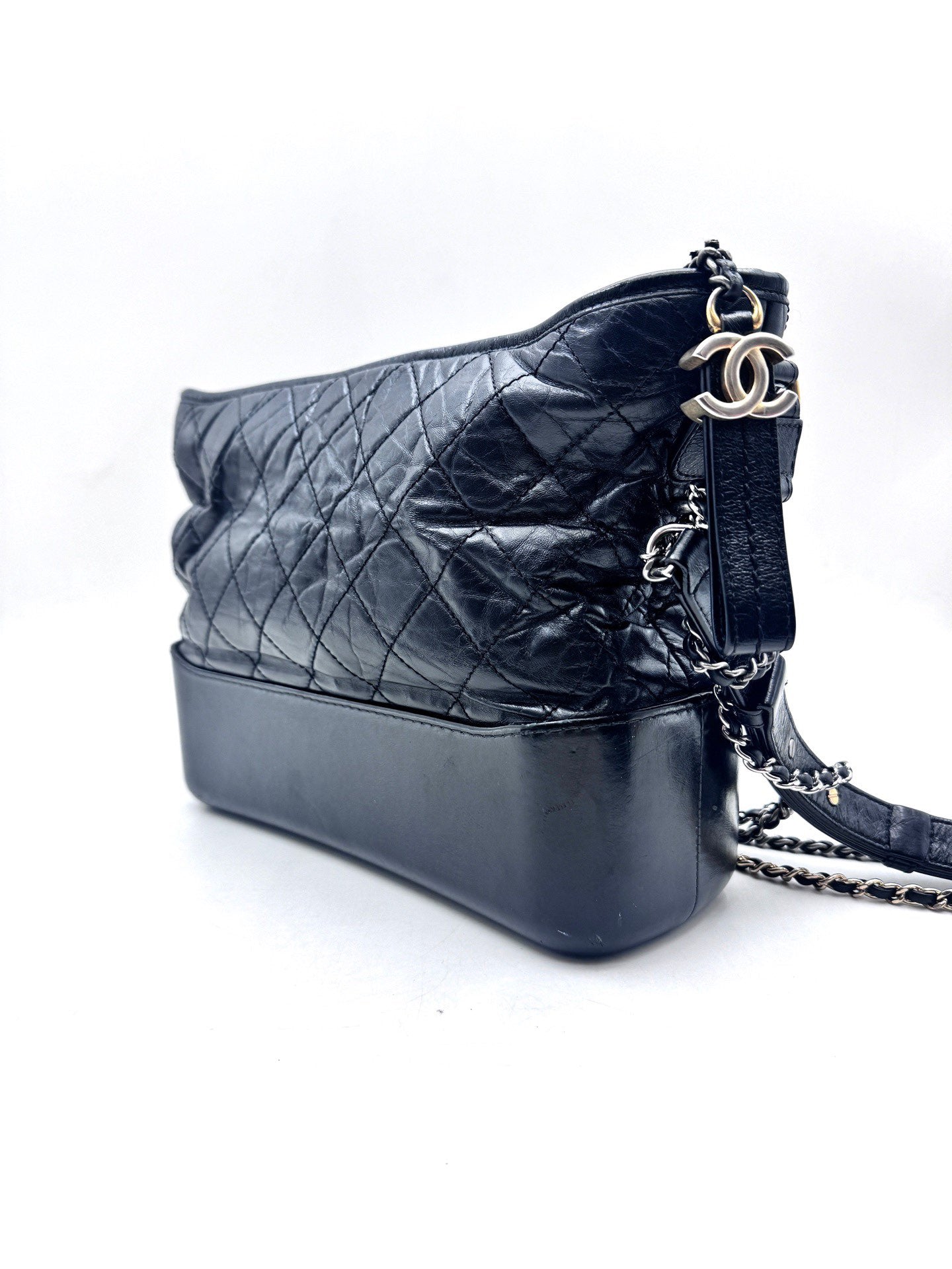 Chanel - Gabrielle Hobo - Cowhide leather - Black - (small)