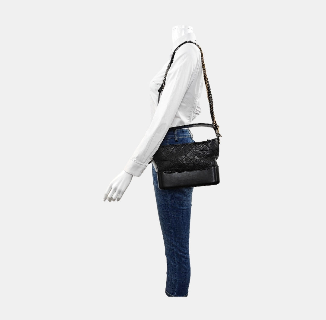 Chanel - Gabrielle Hobo - Leather - Black - (small)