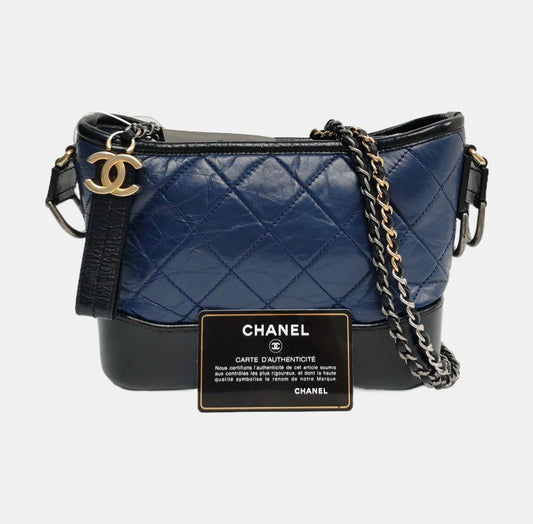 Chanel - Gabrielle Hobo - Leather - Blue - (mini)
